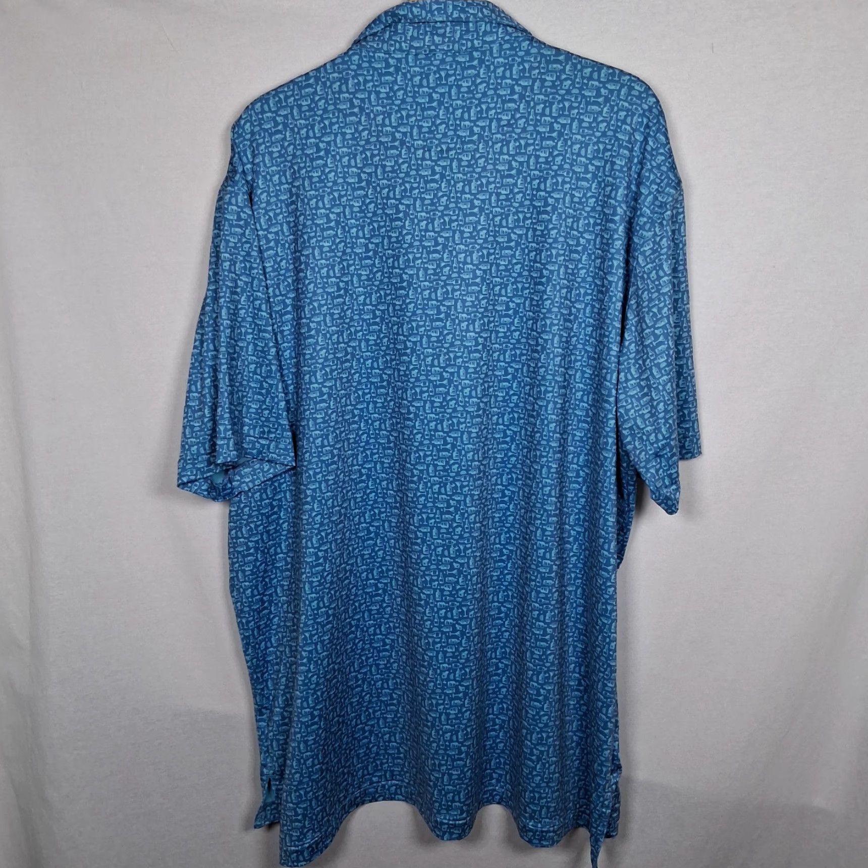 Peter Millar Peter Millar Summer Comfort Golf Polo Shirt Men XXL Blue Martini Liquor Coctails Size US XXL / EU 58 / 5 - 3 Thumbnail