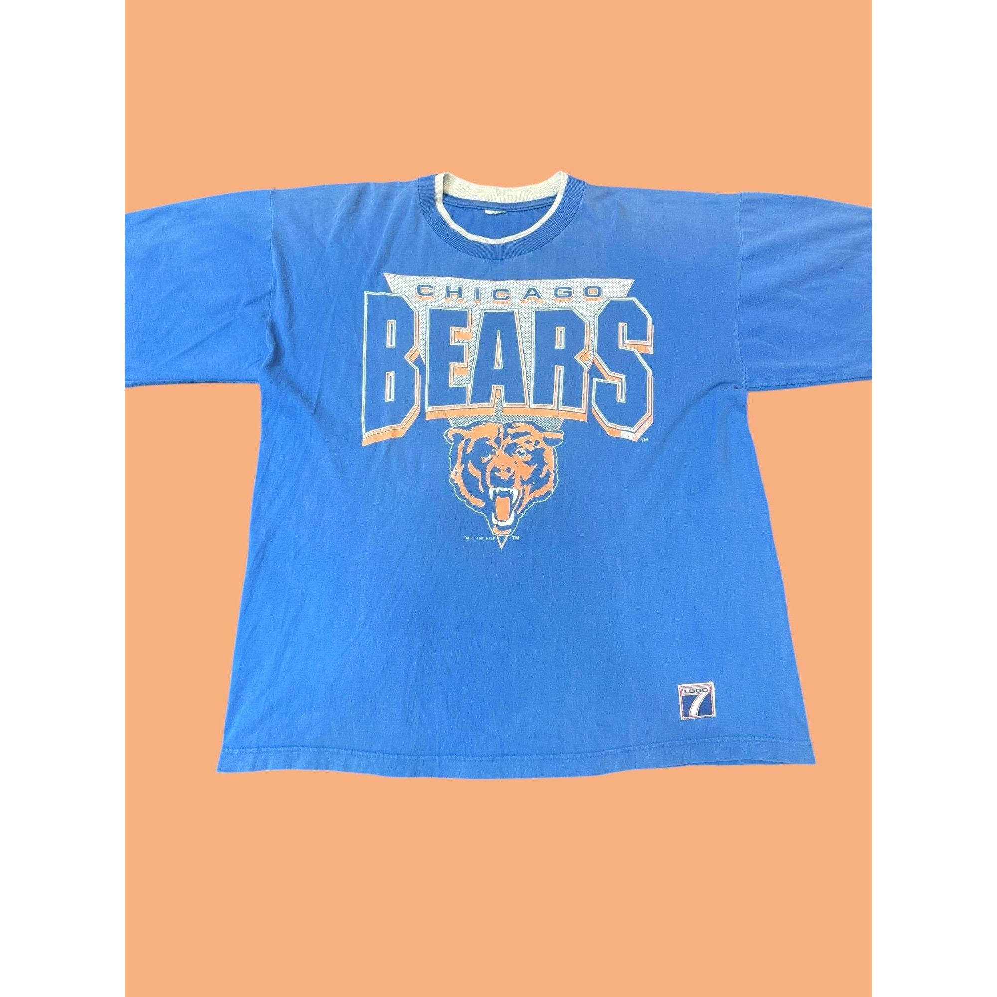 Logo 7 1991 Chicago Bears T-Shirt Size US XL / EU 56 / 4 - 3 Thumbnail
