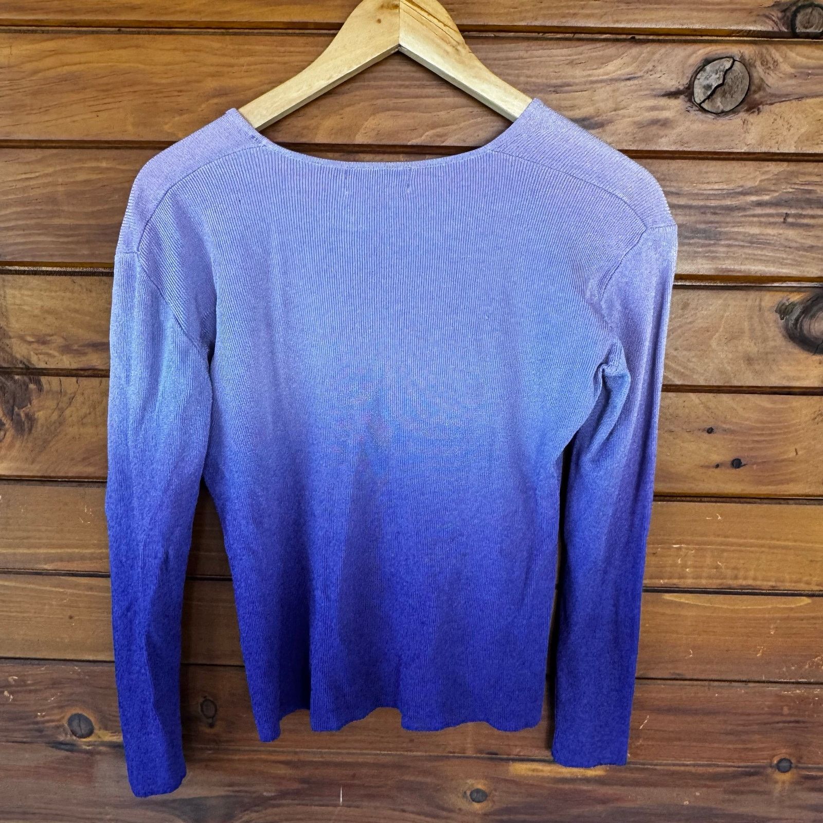 Vintage VTG 90s Bashecinq Tokyo Purple Ombre Cardigan Sweater Size 3 Size S / US 4 / IT 40 - 4 Thumbnail