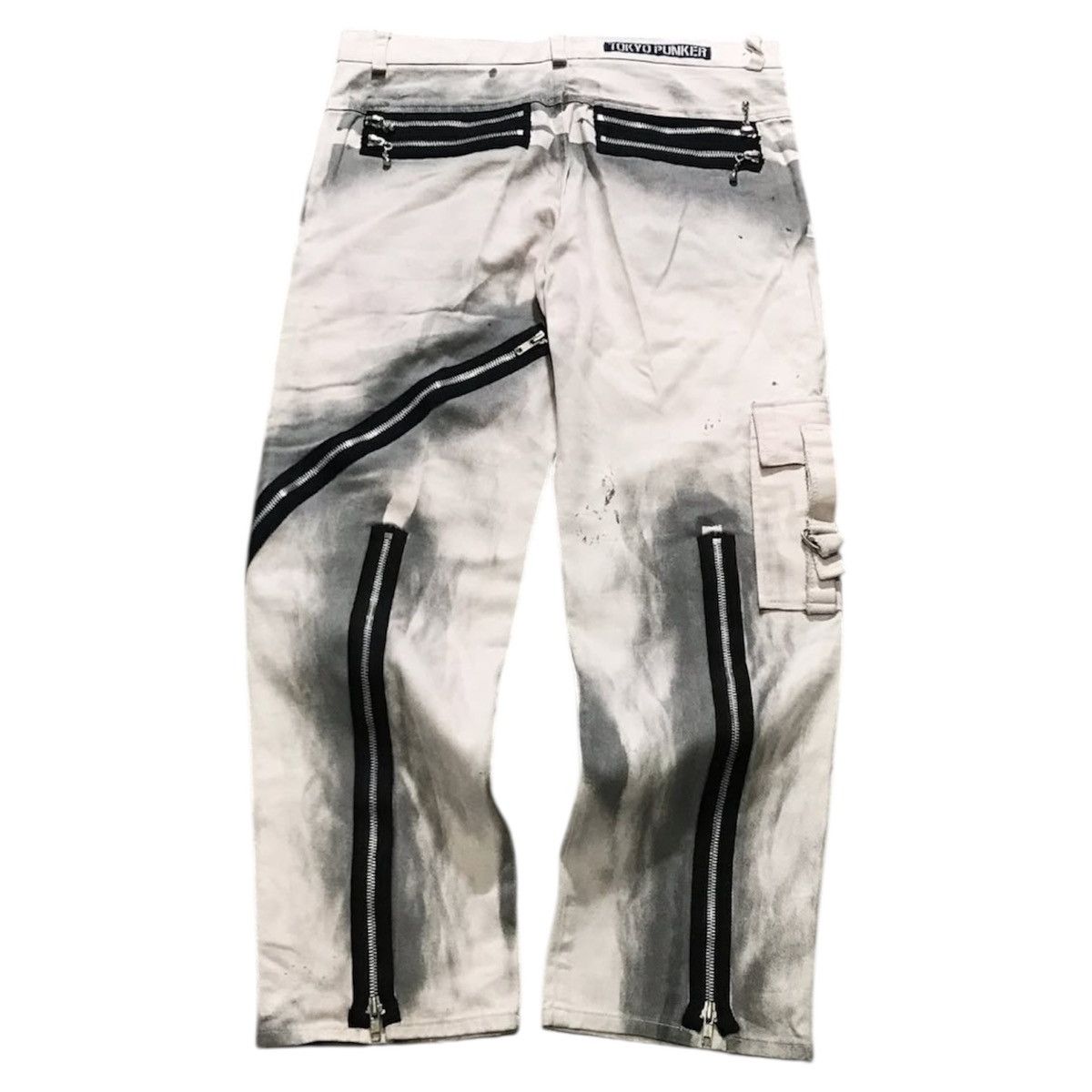 If Six Was Nine 2000s Archival Tokyo Punker Tactical Zip Jeans y2k style Size US 35 - 1 Thumbnail