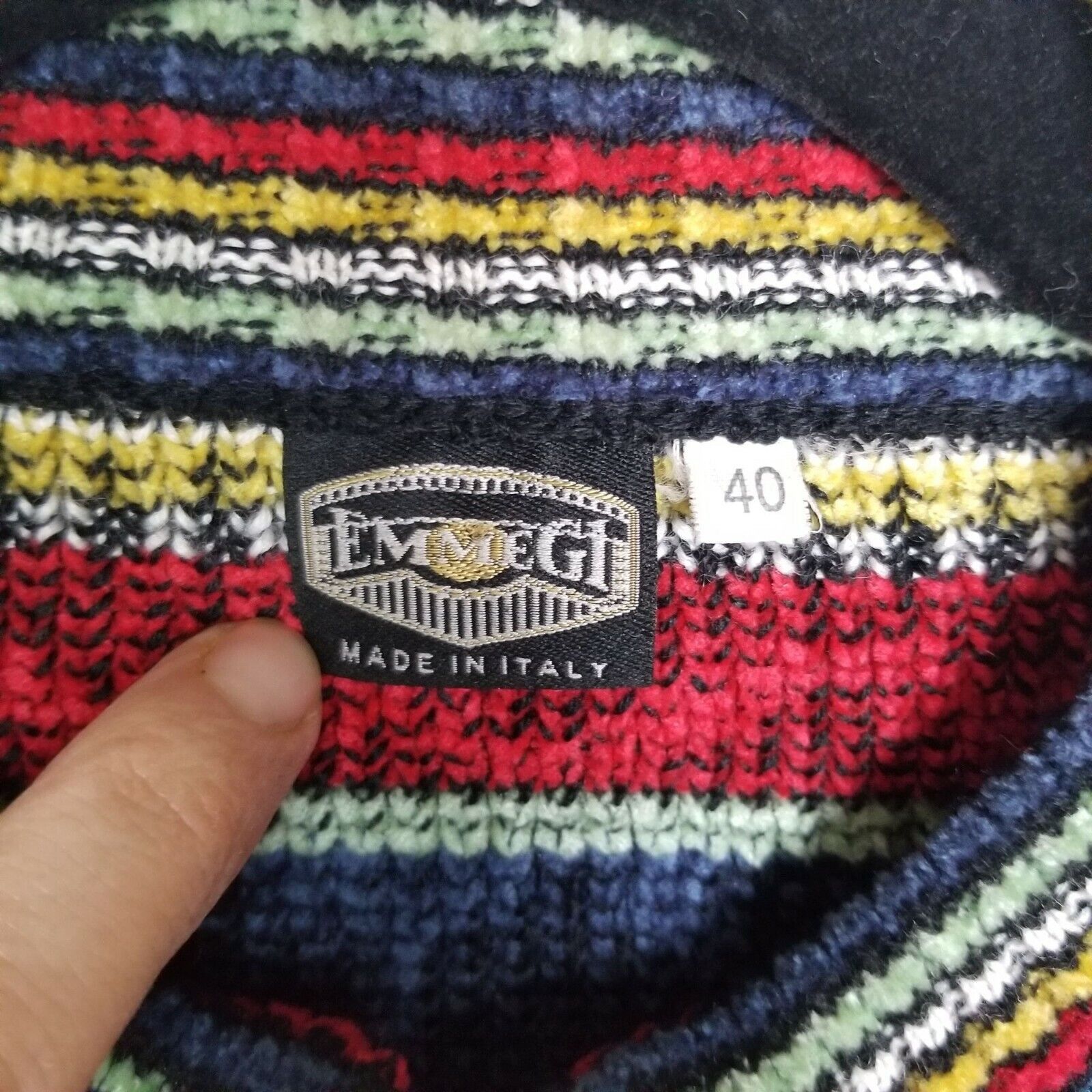 Vintage Vintage Emmegi Womens Fair Isle Wool Sweater Jacket Full Zip Size M / US 6-8 / IT 42-44 - 6 Thumbnail