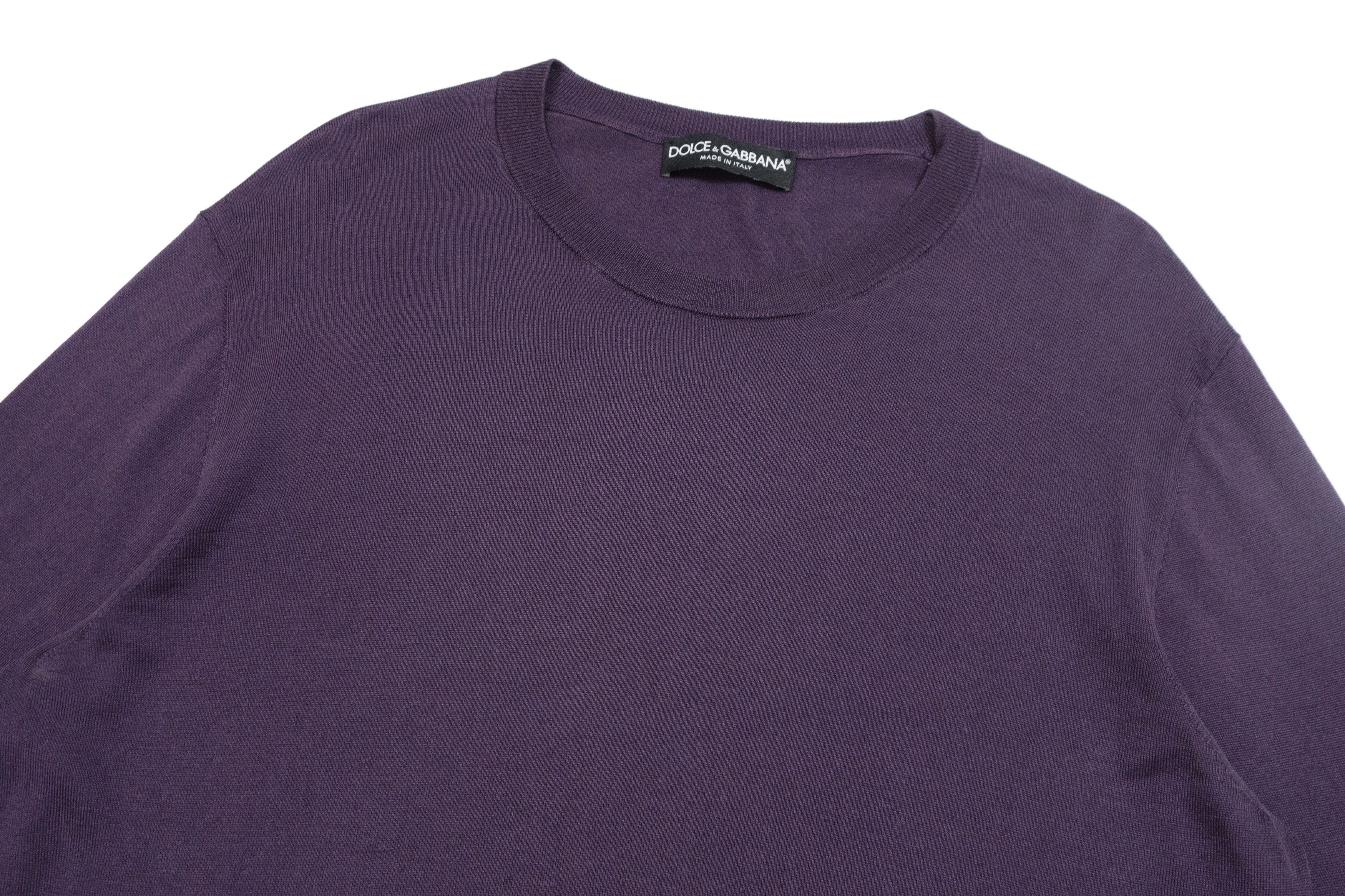 Dolce & Gabbana 100% Silk Knit Crewneck Sweater Size US L / EU 52-54 / 3 - 3 Thumbnail