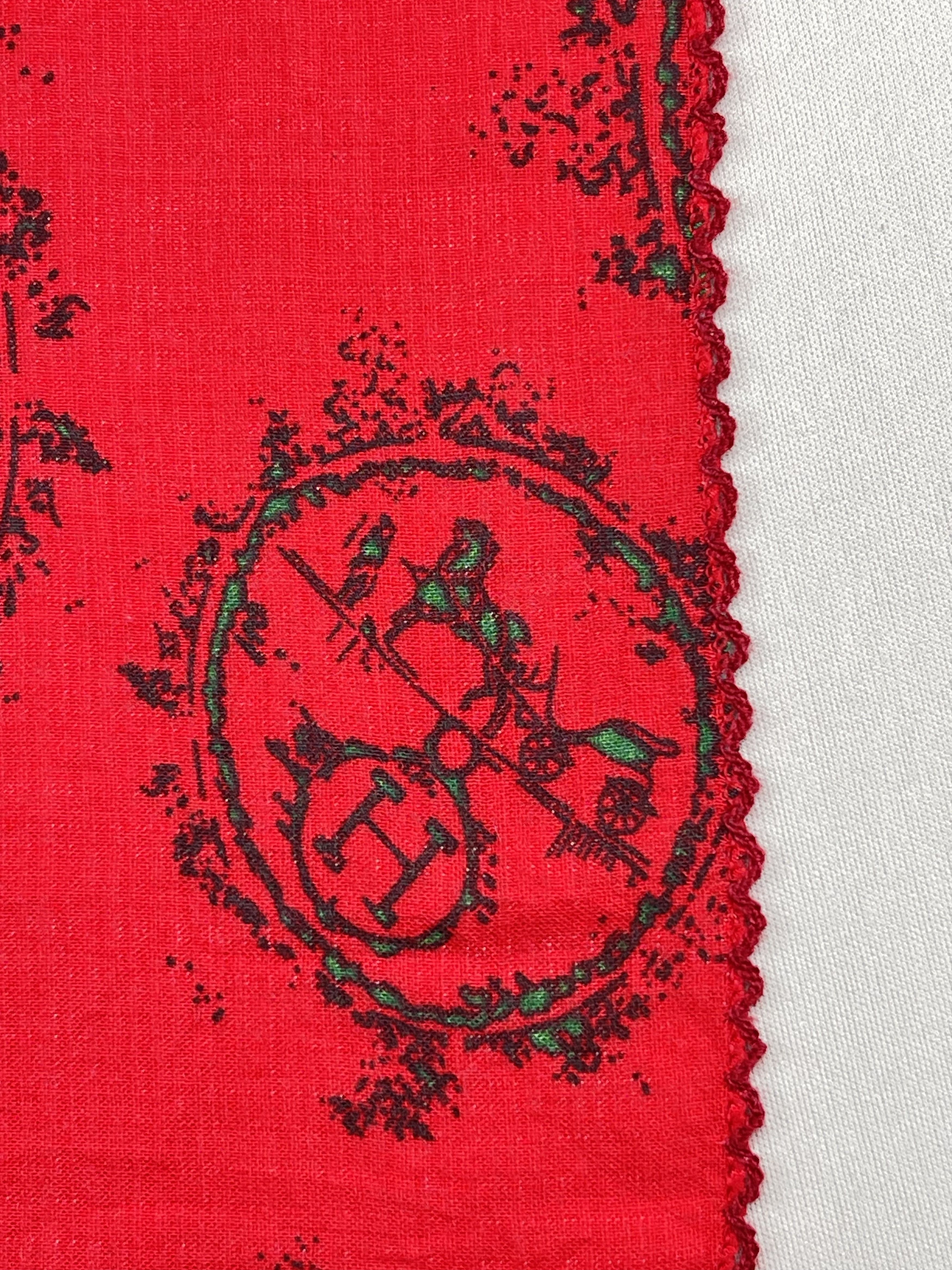 Hermes Vintage Hermes Handkerchief Pocket Square Bandana HM0053 Size ONE SIZE - 6 Thumbnail