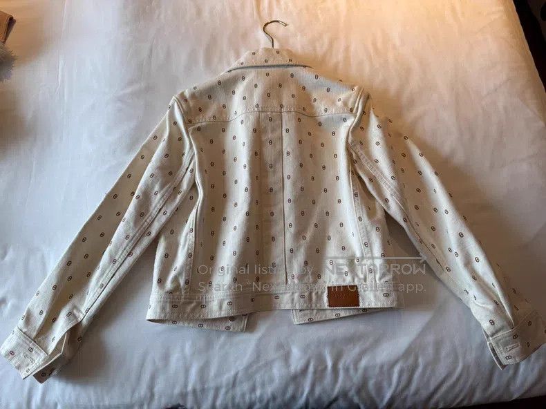 Hermes Hermes Pig Nose Full Logo Denim Jacket Beige Size XXS / US 00 / IT 34 - 2 Thumbnail