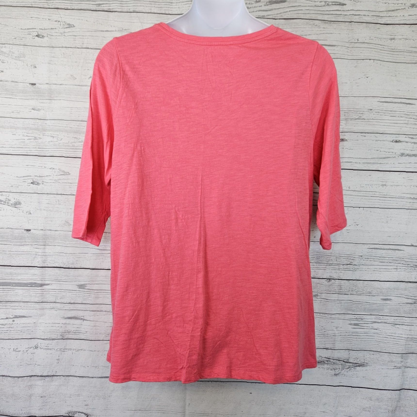 Vintage Catherines T-Shirt Womens Top 0X Pink Cotton 3/4 Sleeve Pullover Plus Size Womens Size XL / US 12-14 / IT 48-50 - 3 Thumbnail