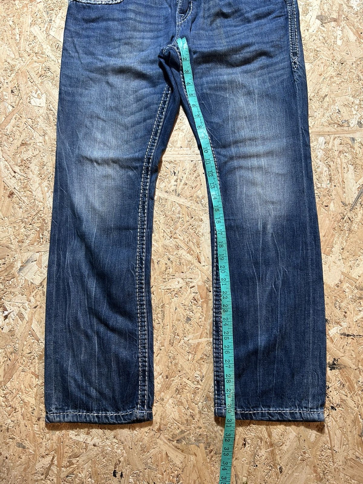Rock Revival Rock Revival Blue Medium Wash Straight Fit Jeans Size US 36 / EU 52 - 20 Thumbnail
