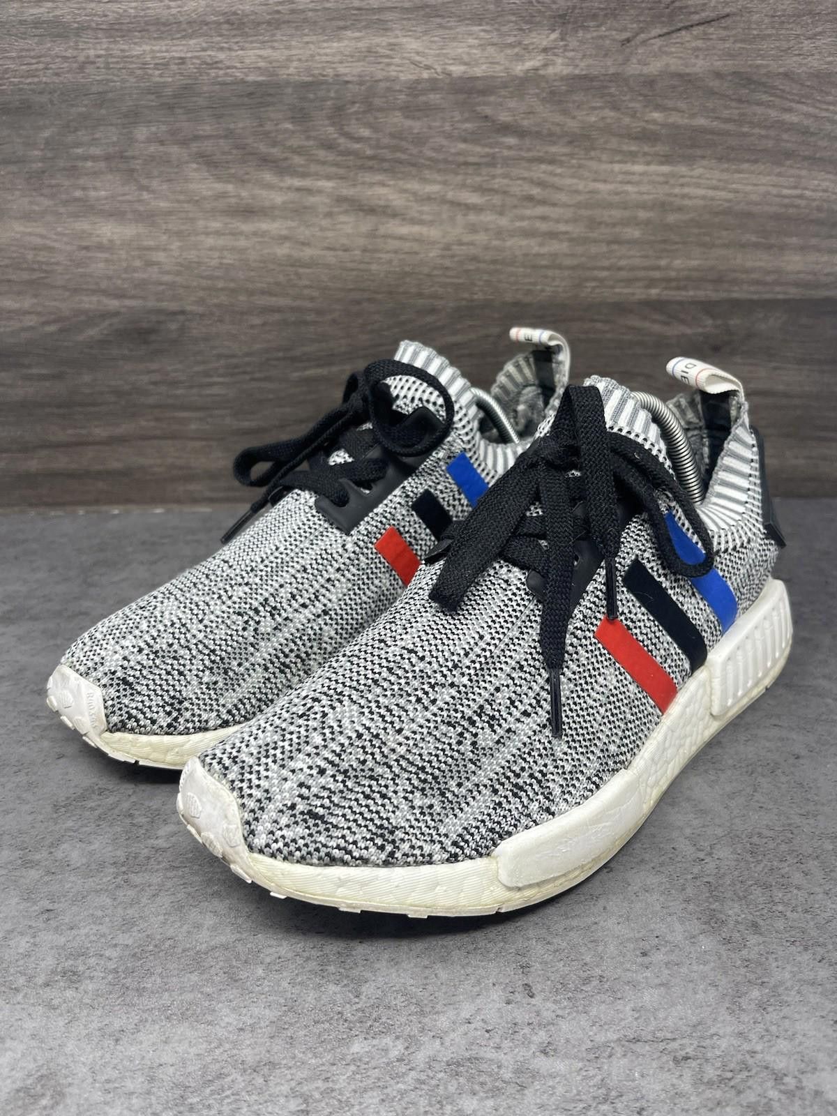 Adidas NMD Primeknit Tri Color Sneakers Mens Size 8 White