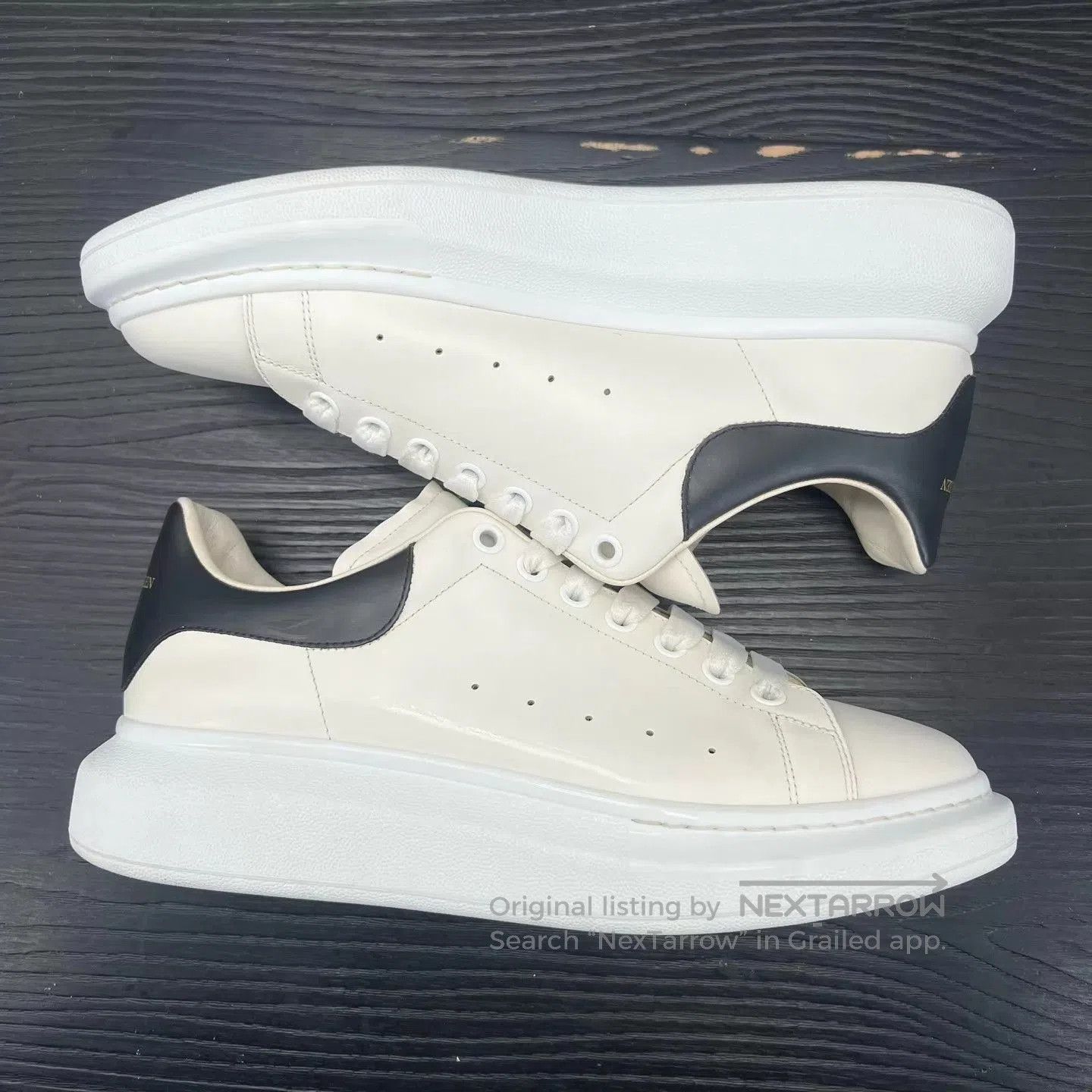 Alexander McQueen White Low-Top Sneakers Size 11. Size US 11 / EU 44 - 2 Thumbnail