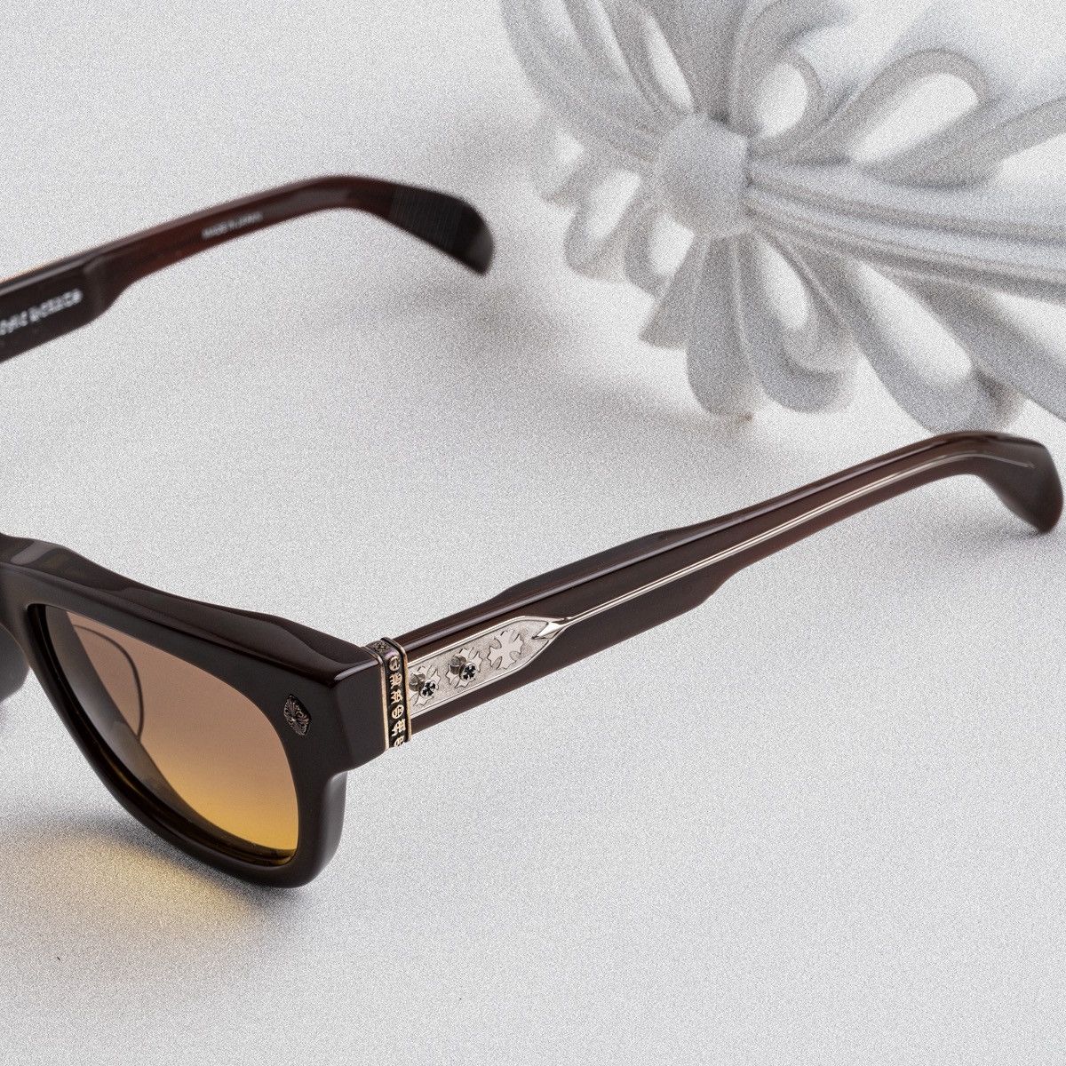 Chrome Hearts CHROME HEARTS DICK FITZENER CLASSIC BROWN SUNGLASSES Size ONE SIZE - 3 Thumbnail