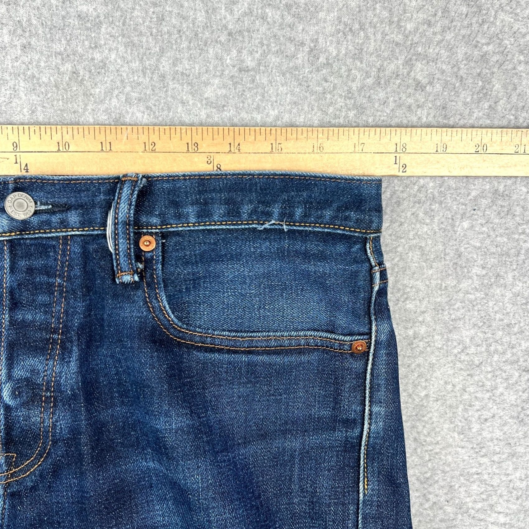 Gap Gap 1969 Jeans Skinny Fit Denim 34x32 Mens Blue Size US 34 / EU 50 - 6 Thumbnail