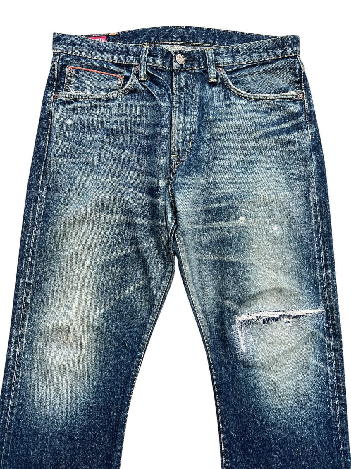 Edwin Vintage Edwin Selvedge Distressed Denim Jeans 36x34 Size US 36 / EU 52 - 4 Thumbnail