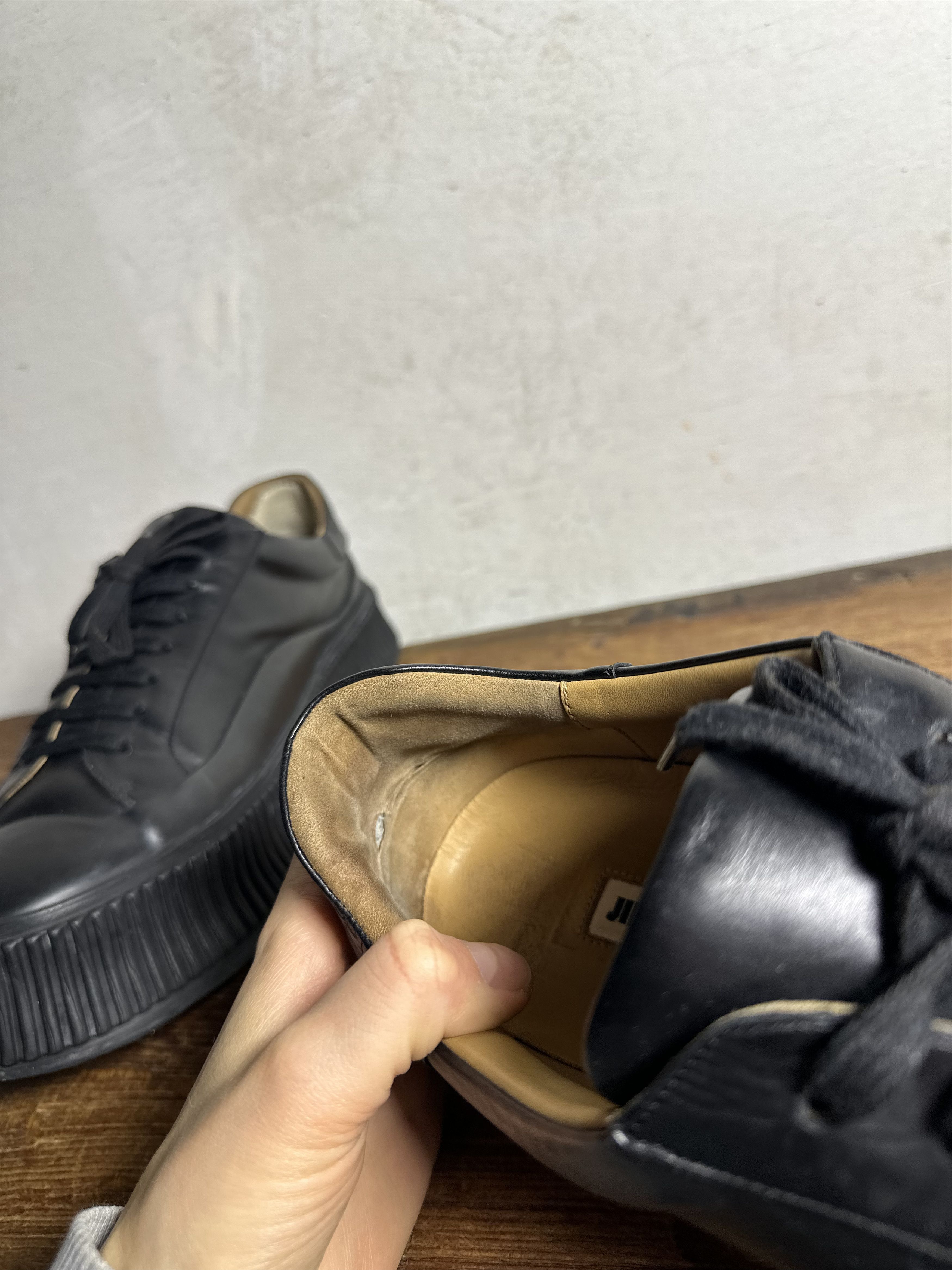 Jil Sander Jil Sander Vulcanized Low Top Leather Sneakers Size US 12 / EU 45 - 11 Thumbnail