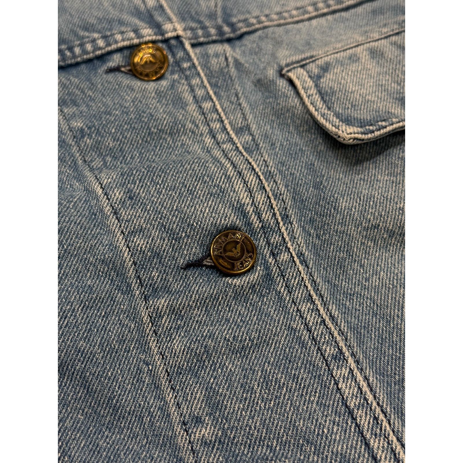 Giorgio Armani 1990s Armani oversized denim jacket Size US S / EU 44-46 / 1 - 8 Thumbnail