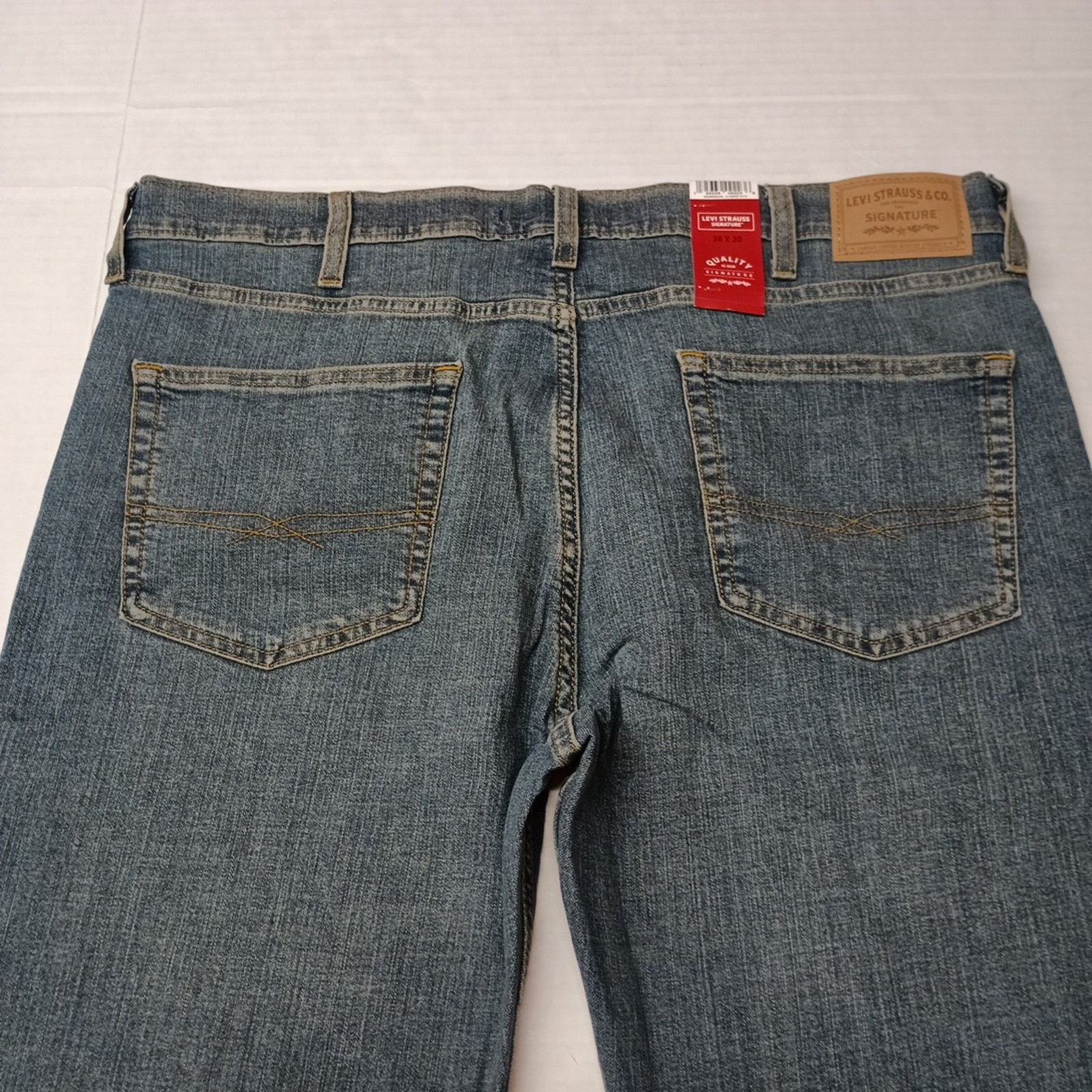 Levi's Signature By Levi Straight Jeans Men's 38x30 Blue Comfort Size US 38 / EU 54 - 9 Thumbnail