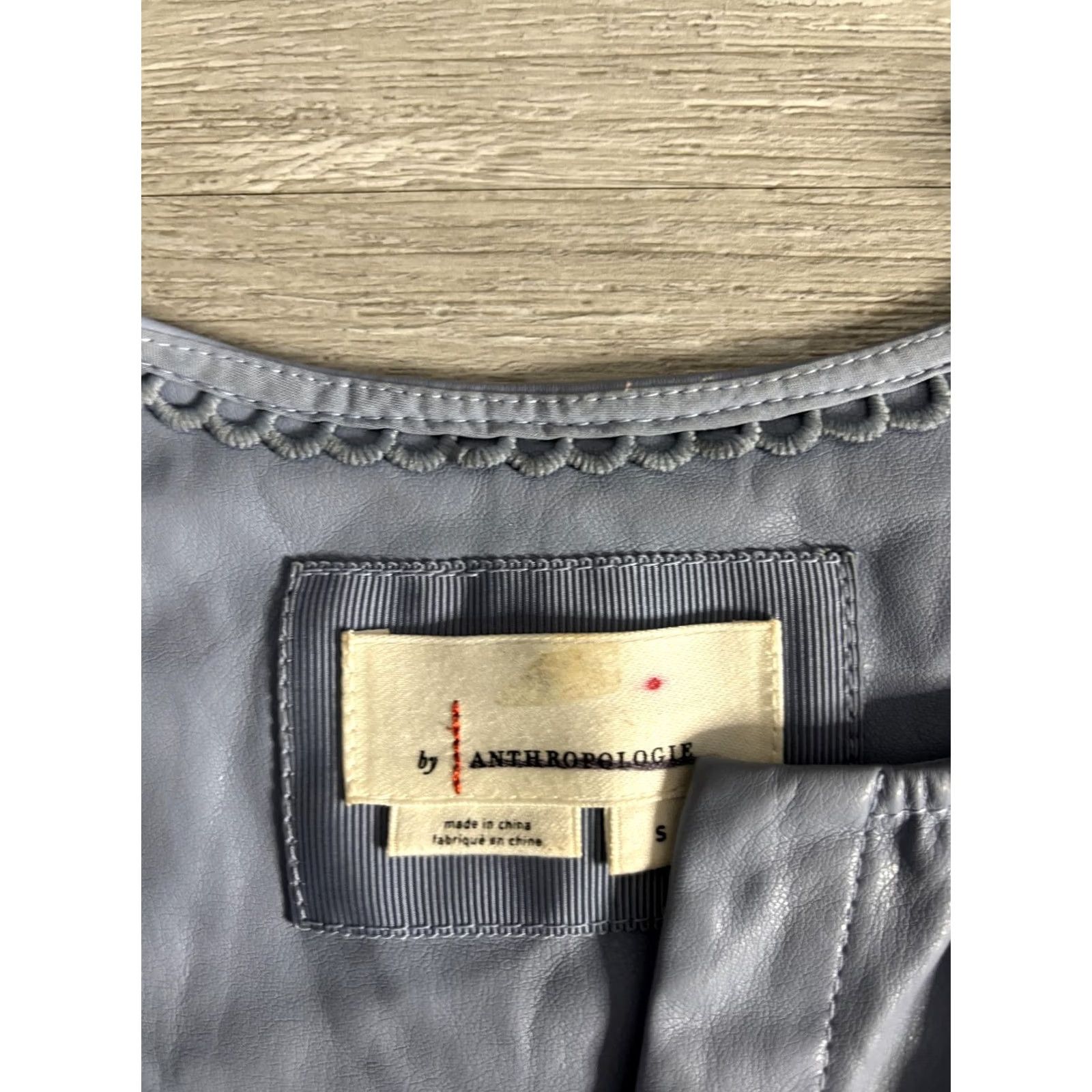 Anthropologie By Anthropologie Faux Leather Mini Dress Womens S Gray Size S / US 4 / IT 40 - 3 Thumbnail