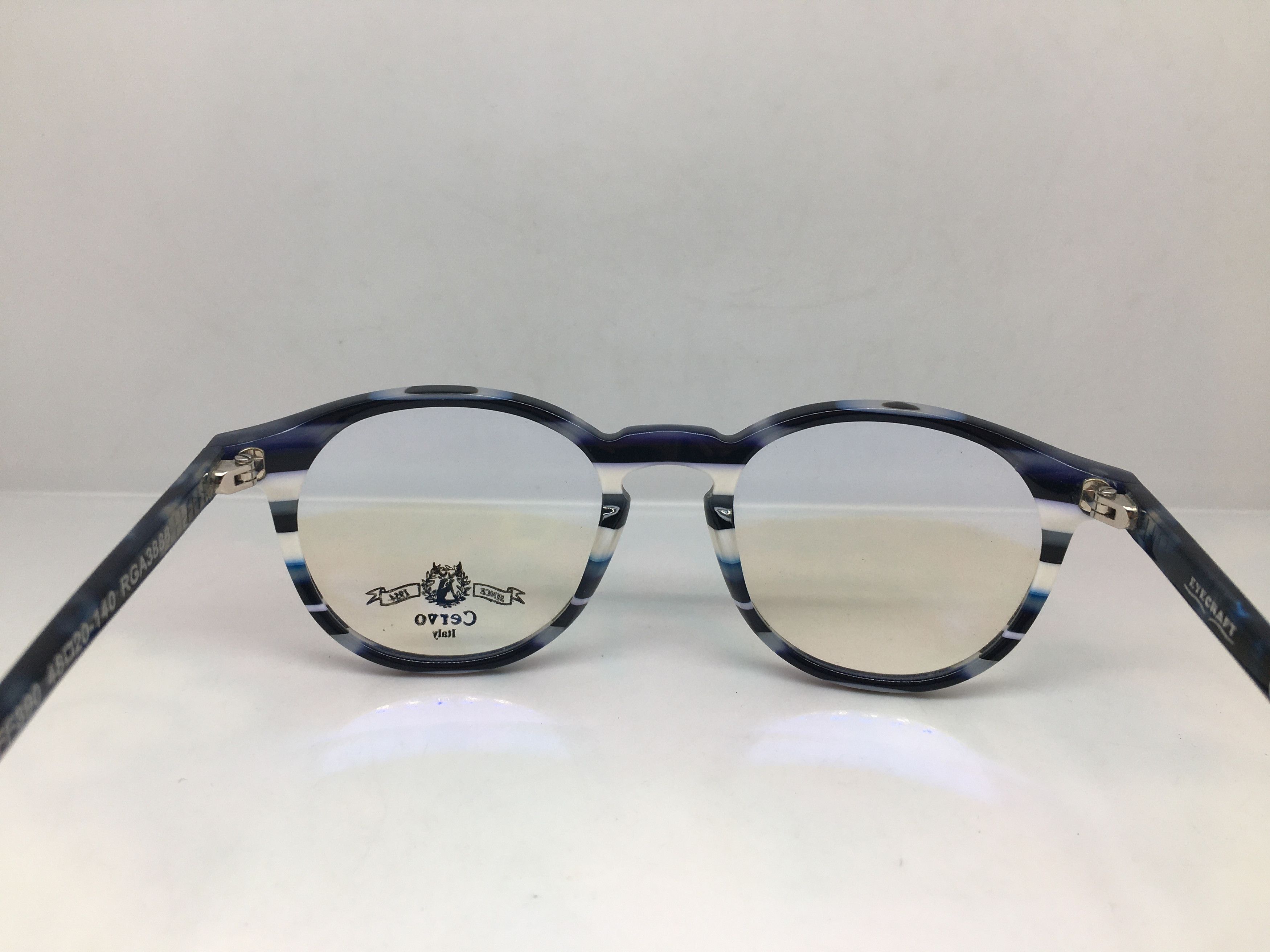 Other EYECRAFT White Blue Keyhole Eyeglasses Frame Size ONE SIZE - 4 Thumbnail