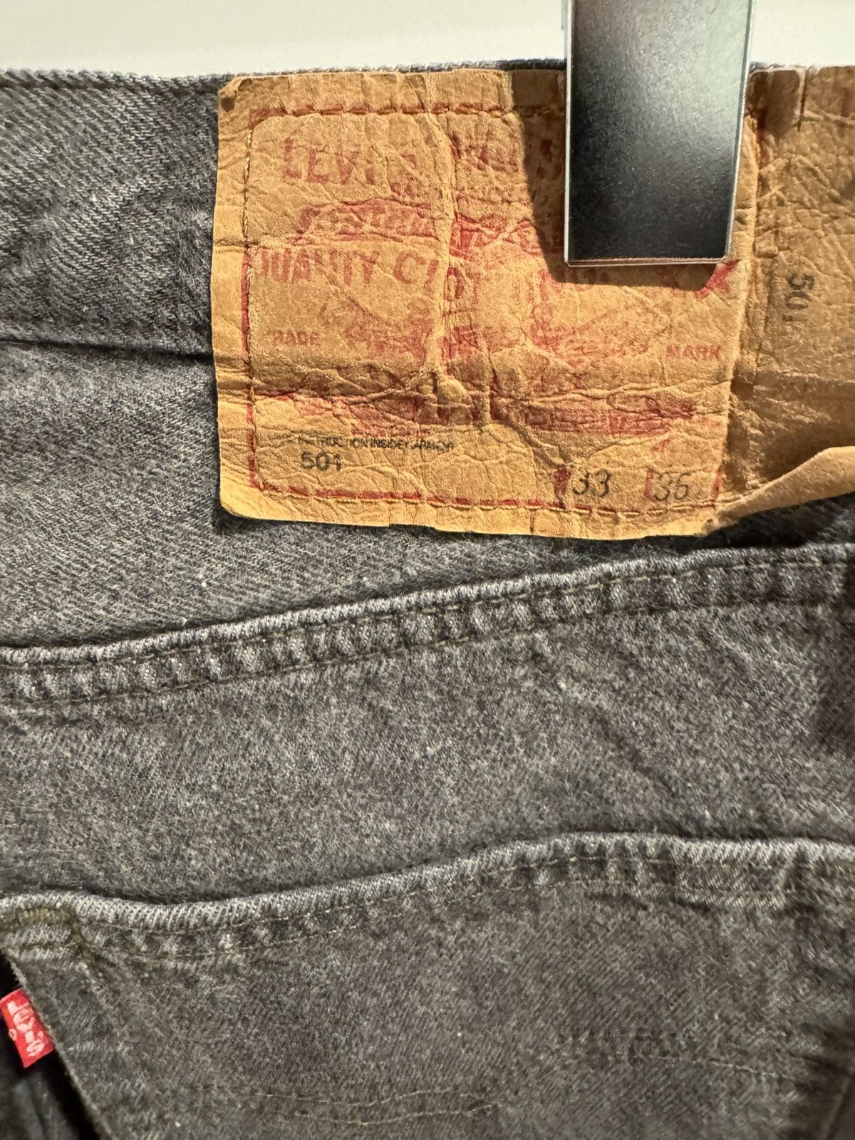 Levi's Vintage black Levi jeans with raw hem Size US 31 - 10 Thumbnail