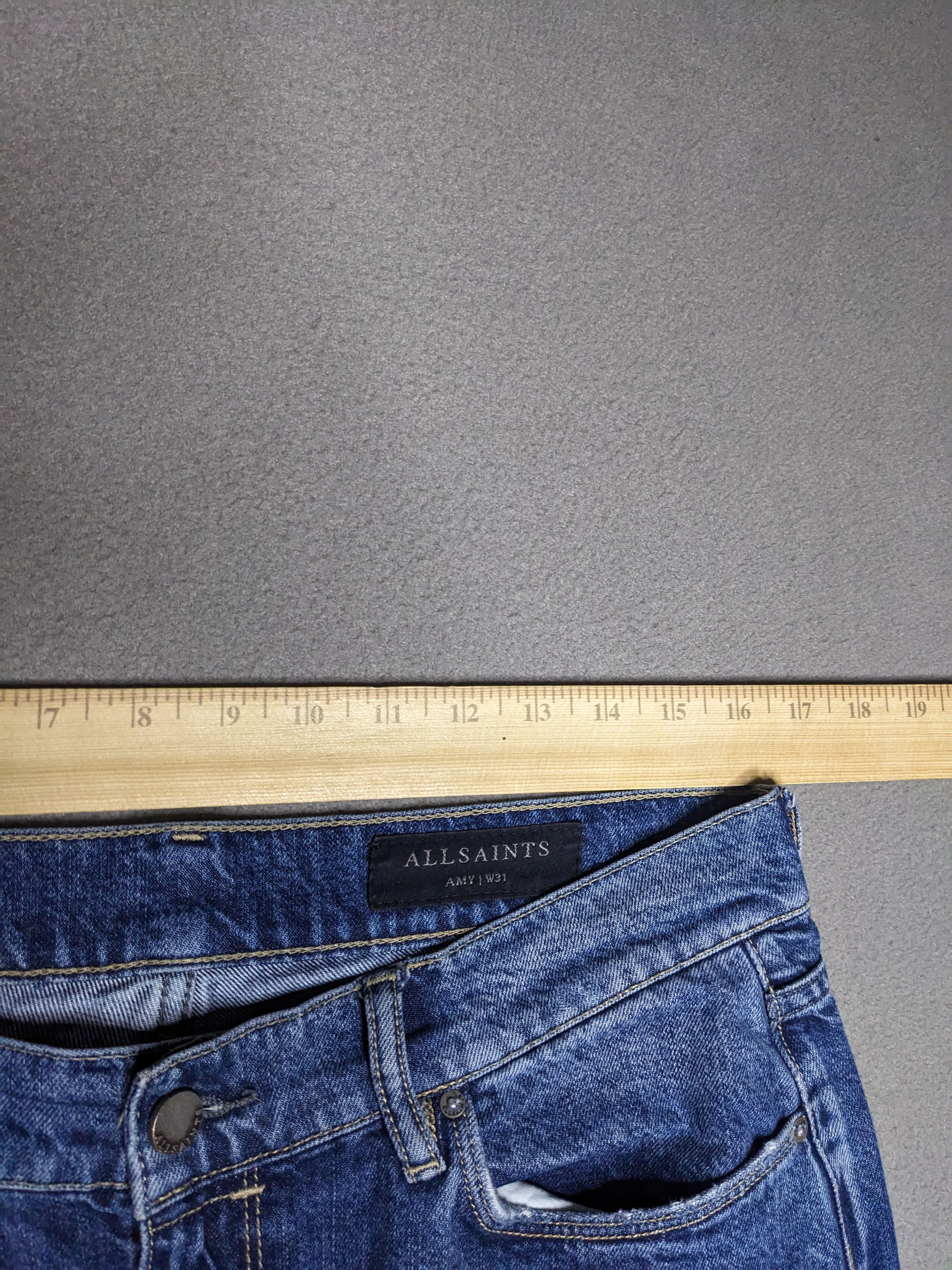 Allsaints All Saints Amy Girlfriend Jeans 33x28 Distressed Straight Size 33" - 16 Thumbnail