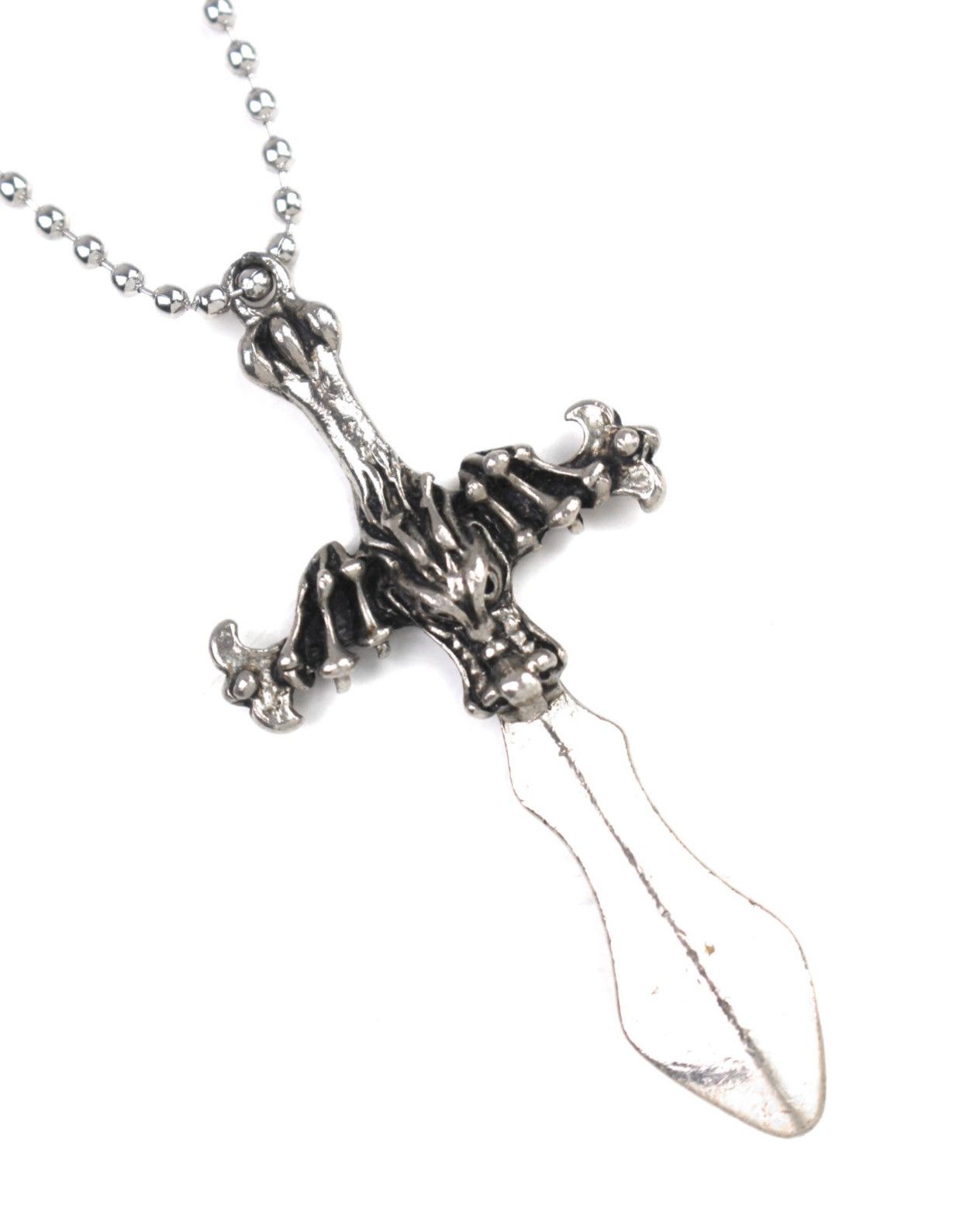 Vintage 2000S JAPANESE MADE DRAGON SWORD SILVER-TONE NECKLACE Size ONE SIZE - 4 Thumbnail