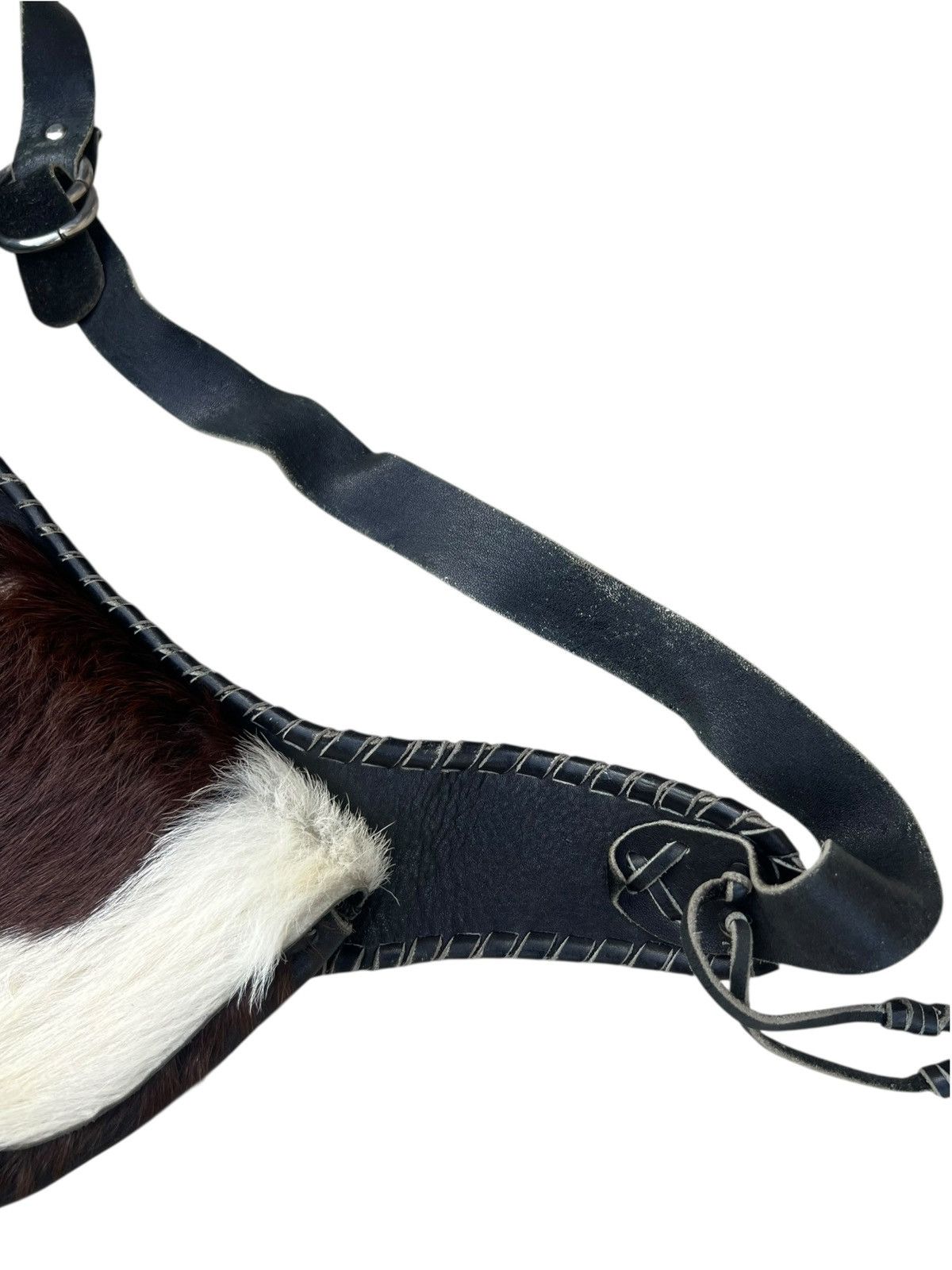 KMRii Vintage Unknown Japan Hybrid Leather Fur Native Chest Bag Size ONE SIZE - 11 Thumbnail