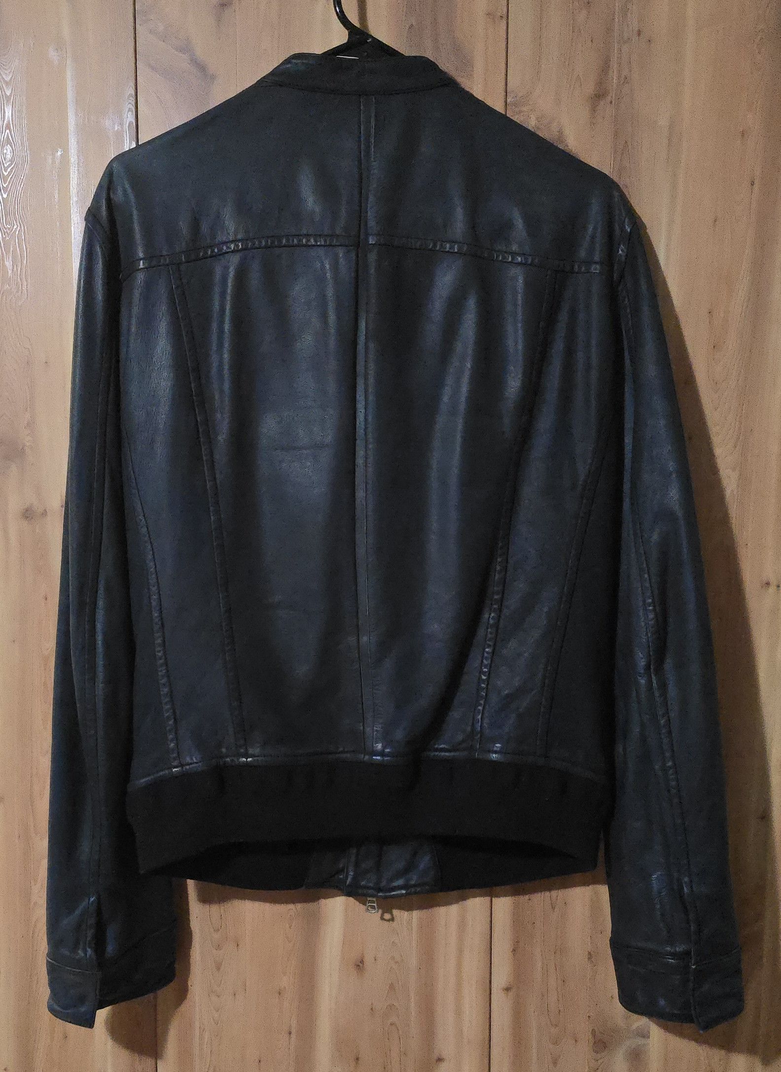 The Viridi-anne Dark Green Leather Biker Jacket Size US S / EU 44-46 / 1 - 3 Thumbnail