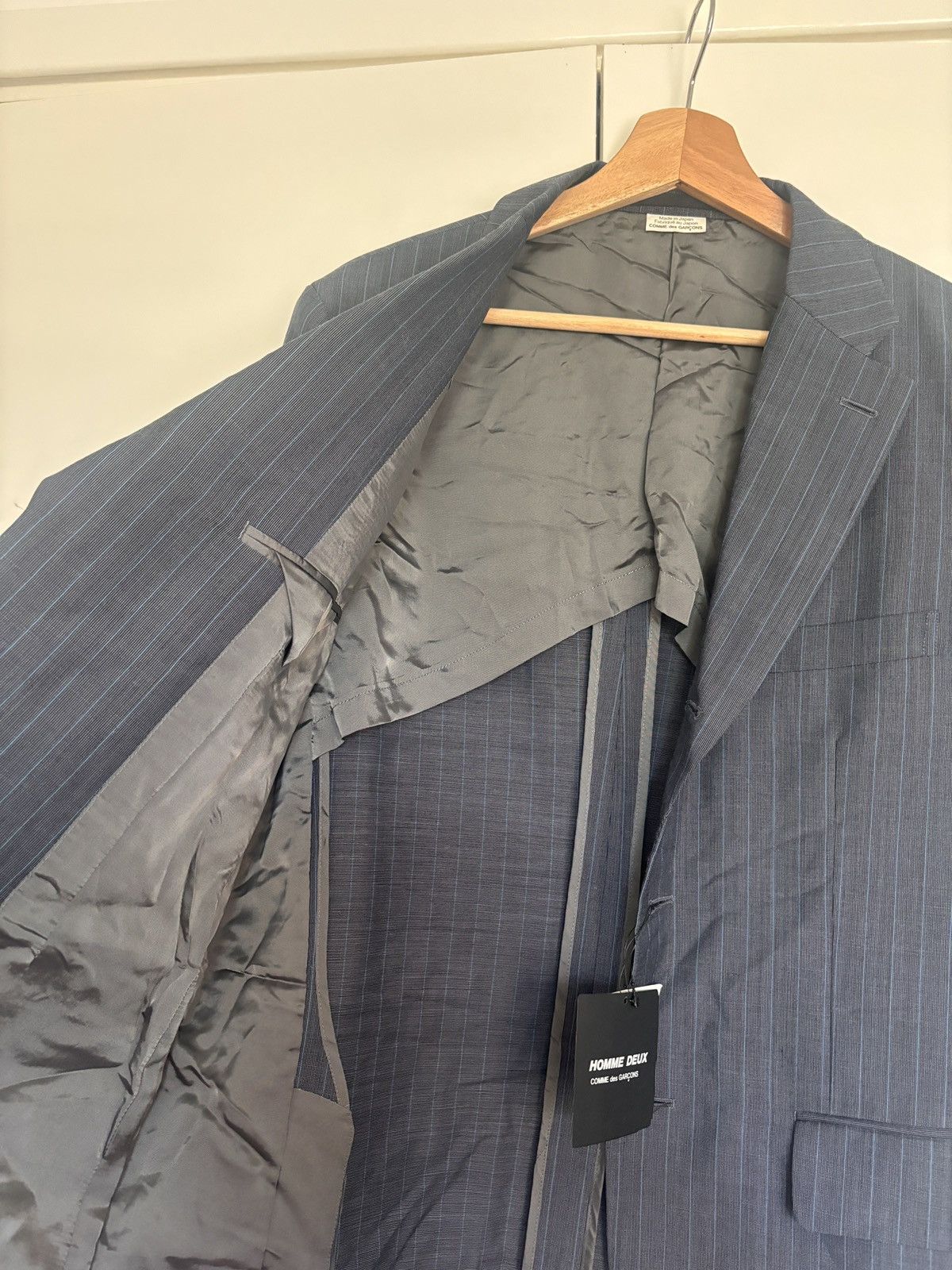 Comme des Garcons × Comme des Garcons Homme Deux CDG Homme Deux Wool Blazer BNWT (SS15) Made in Japan Size 38R - 8 Thumbnail