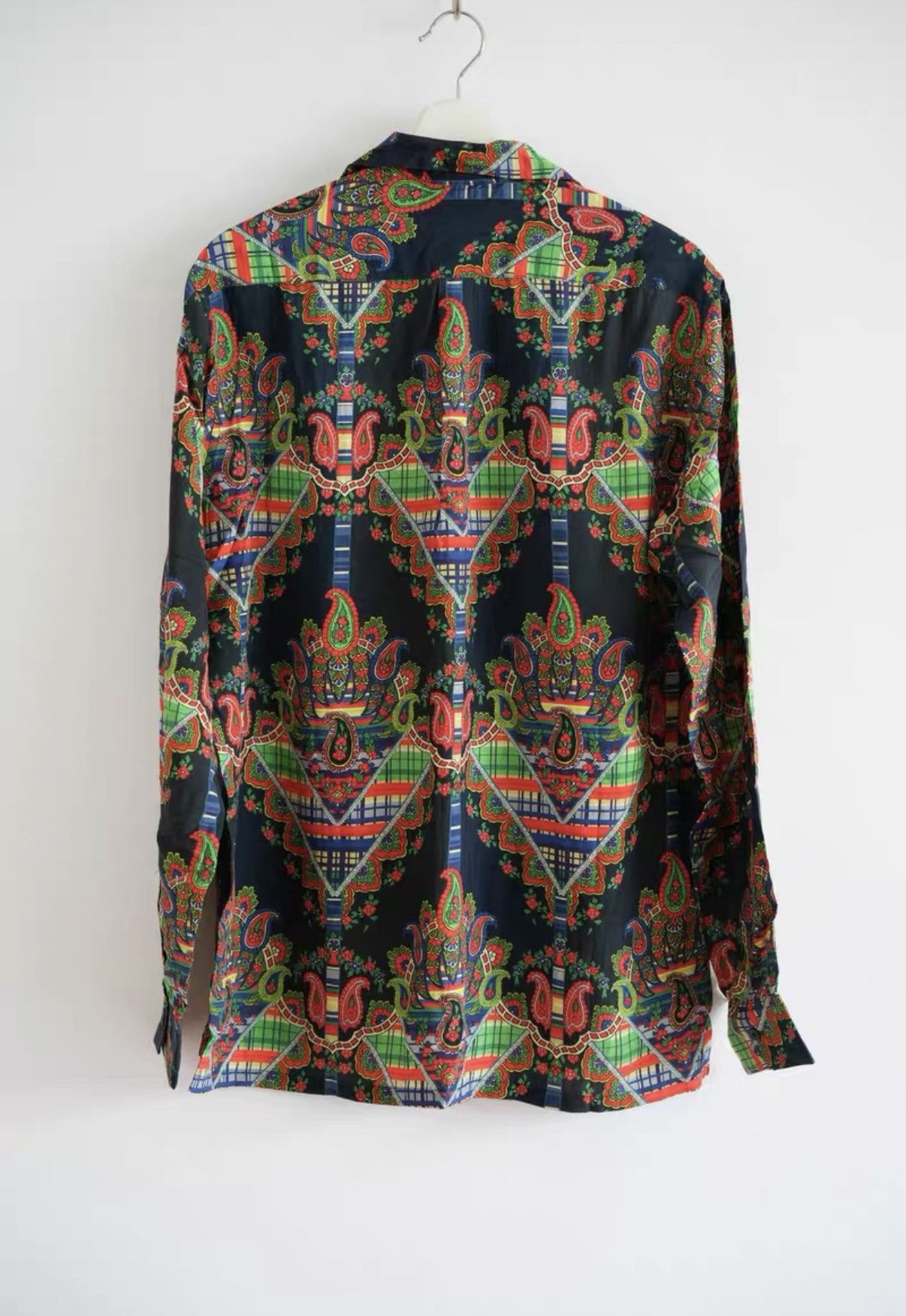 Yohji Yamamoto Yohji Yamamoto 04SS Paisley All-Over Print Silk Shirt K4 Size US L / EU 52-54 / 3 - 2 Thumbnail