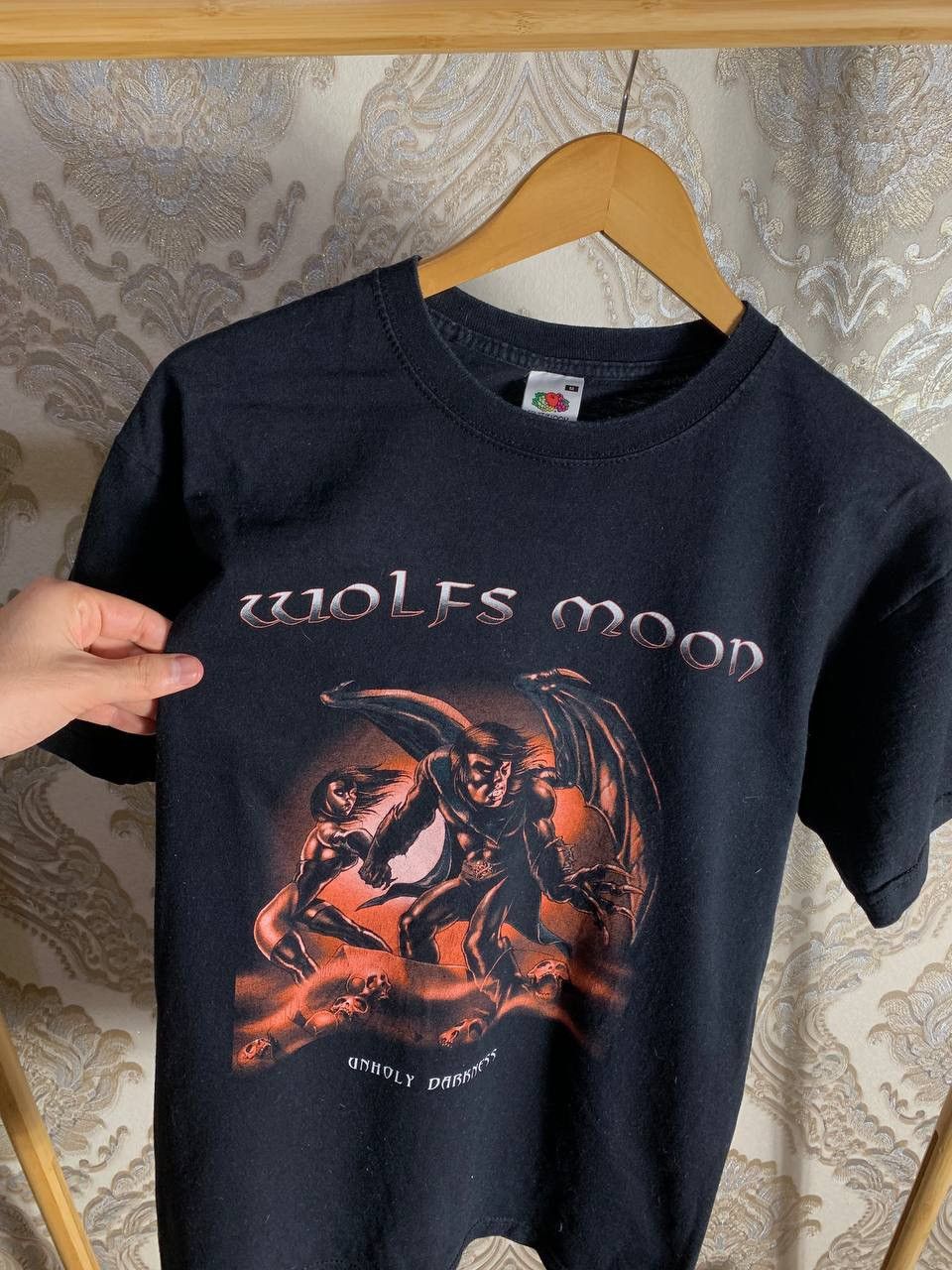 Band Tees × Vintage VERY RARE WOLFS MOON ROCK T-SHIRT ANHOLY DARKNESS METAL PUNK Size US M / EU 48-50 / 2 - 2 Thumbnail