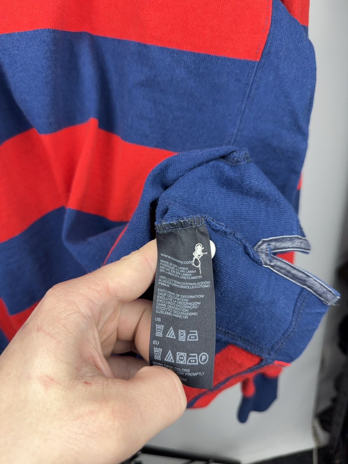 Tommy Hilfiger 00s Tommy Hilfiger Vintage Rugby Striped Long Sleeve Polo Size US L / EU 52-54 / 3 - 9 Thumbnail