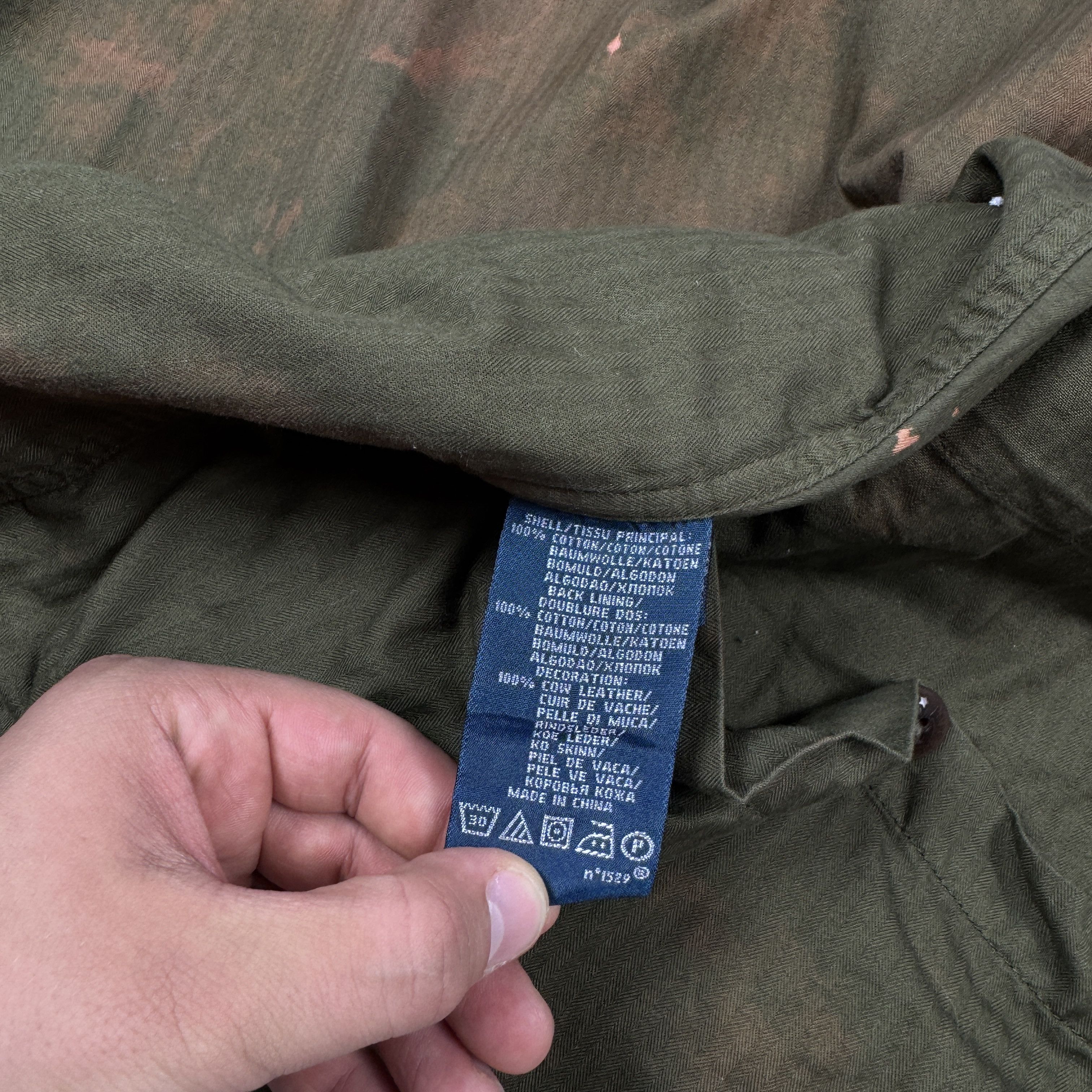 Designer × Polo Ralph Lauren POLO RALPH LAUREN CUSTOM ''NO WAR'' MILITARY POCKET JACKET Size US XXL / EU 58 / 5 - 14 Thumbnail