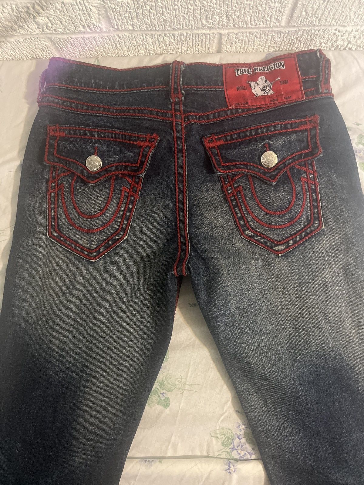 True Religion True Religion Ricky Red Rope Stitch Jean Size US 31 - 1 Thumbnail