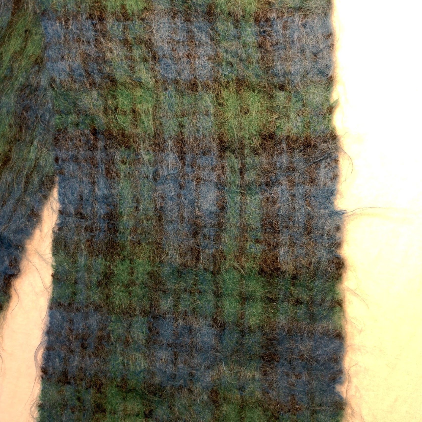 Vintage VINTAGE Creagaran Unisex Woven Plaid Scarf Scotland Mohair Wool Nylon 72in Fringe Tartan Winter Size ONE SIZE - 5 Thumbnail