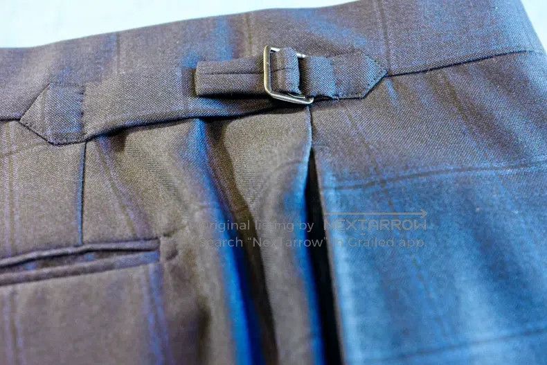 Tom Ford Tom Ford Men's Business Suit, Navy Windowpane, 100% Wool Size 46L - 4 Thumbnail