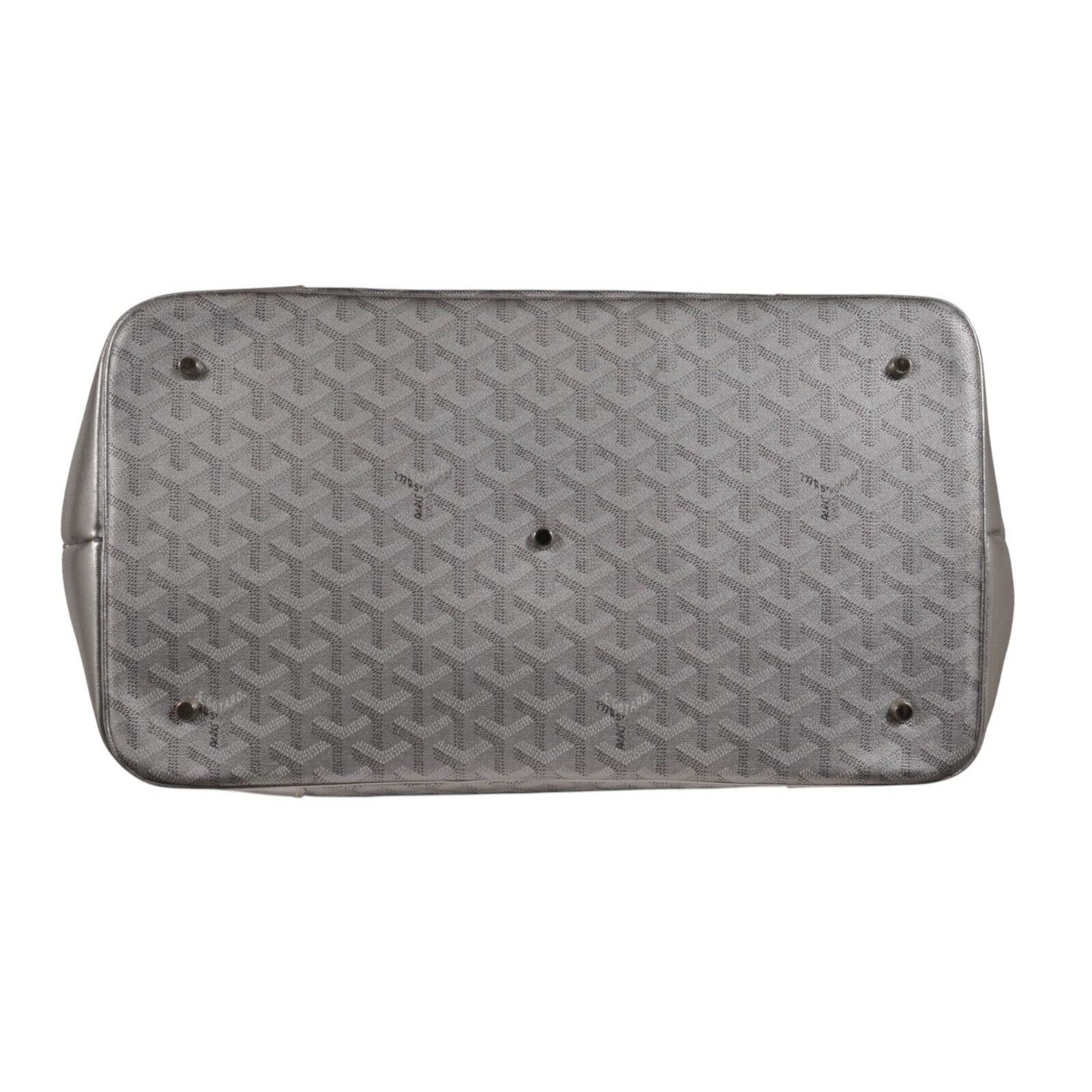 Goyard Beluga MM Tote Bag Silver Leather Carry On - 02497 Size ONE SIZE - 11 Thumbnail