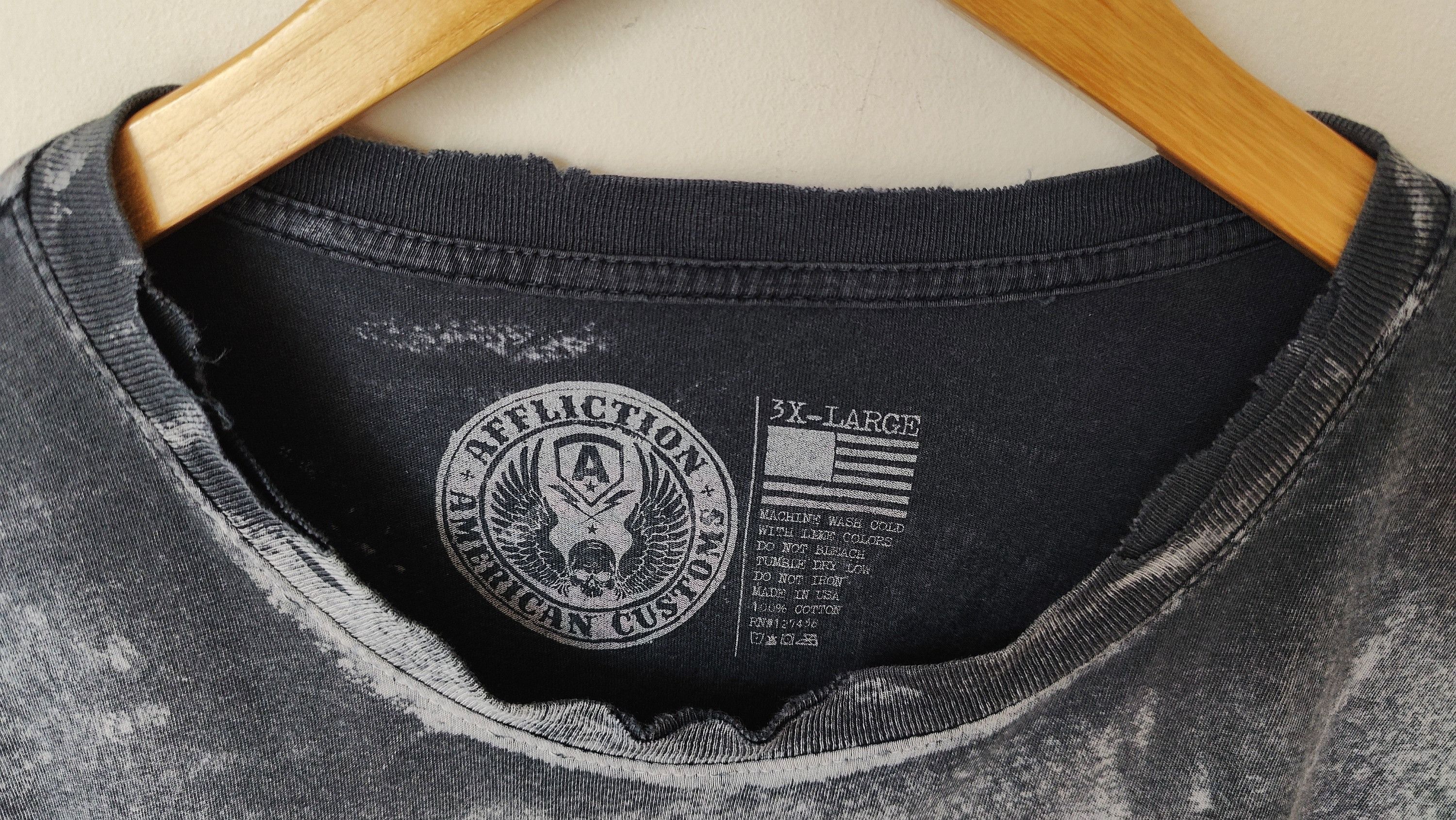 Affliction Affliction Y2K Opium American Customs Distressed Tshirt Size US XXL / EU 58 / 5 - 7 Thumbnail