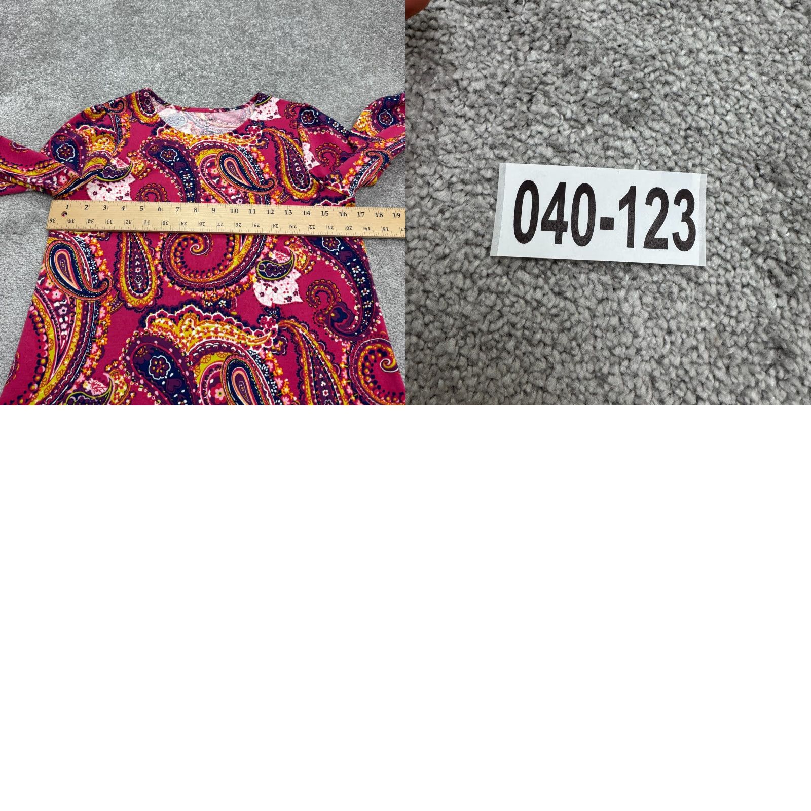 Lands' End Lands' End Paisley Ruffle Hem Shift Dress Womens XL Pink Long Sleeve Boho Casual Size XL / US 12-14 / IT 48-50 - 9 Thumbnail