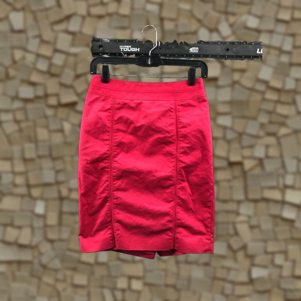 White House Black Market White House Black Market Pencil Skirt Womens Size 2 Pink Casual Stretch Knee Size 26" / US 2 / IT 38 - 1 Thumbnail