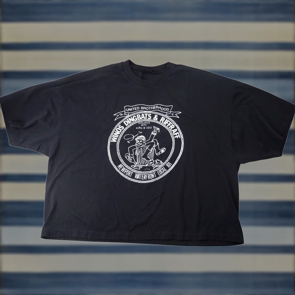 GRAFF VINTAGE Brotherhood of Winos, Dingbats, and Riff Raff Graphic Crop T Shirt XL Black Mens Size US XL / EU 56 / 4 - 1 Thumbnail