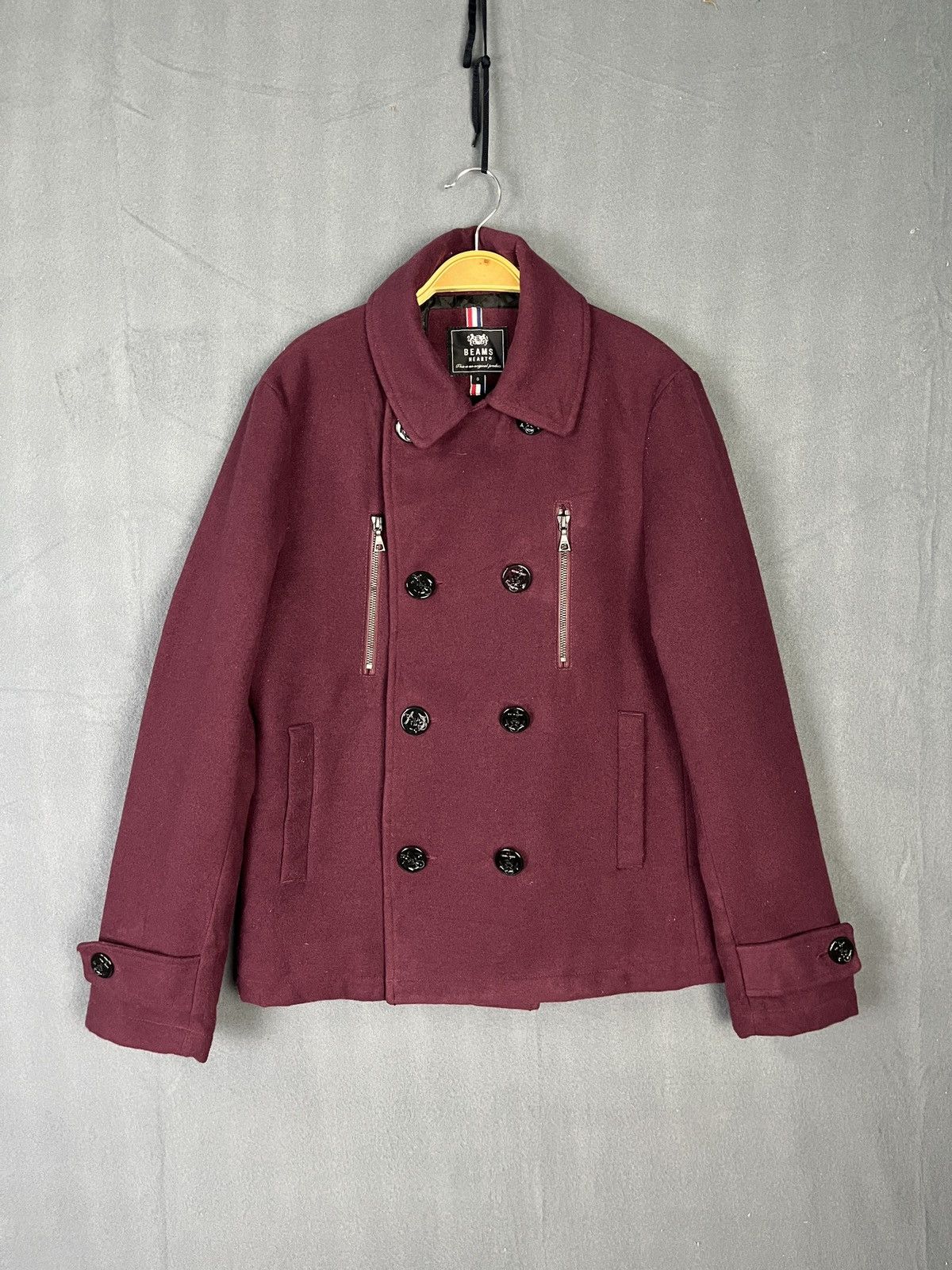 Beams Plus × Japanese Brand × Vintage Beams Heart Double Breasted Wool Cropped Jacket Size S / US 4 / IT 40 - 3 Thumbnail