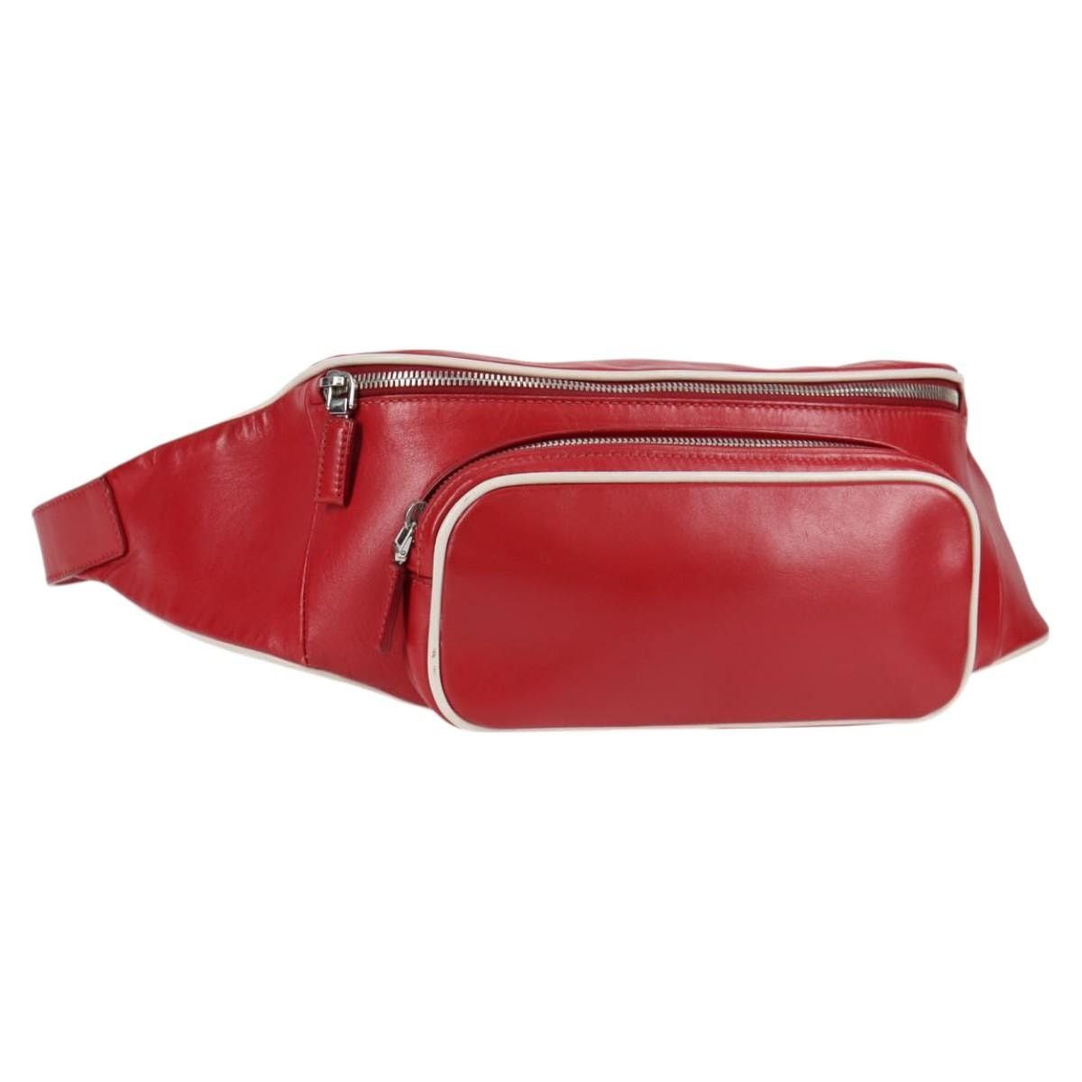 Prada PRADA Body Bag Leather Silver Red Size ONE SIZE - 1 Thumbnail