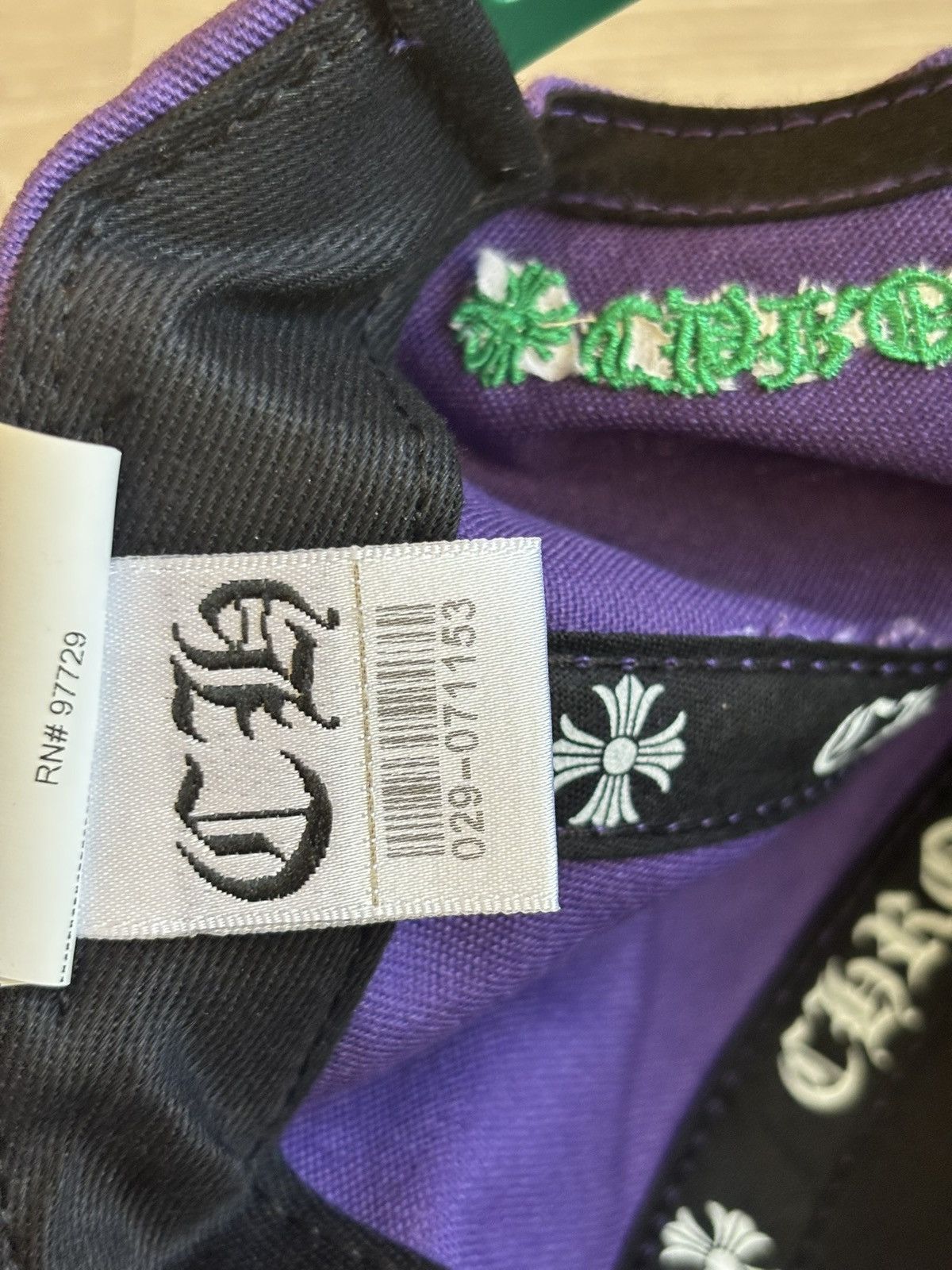 Chrome Hearts Chrome Hearts CH Baseball Cap Purple/Green Snapback Hat Size ONE SIZE - 14 Thumbnail