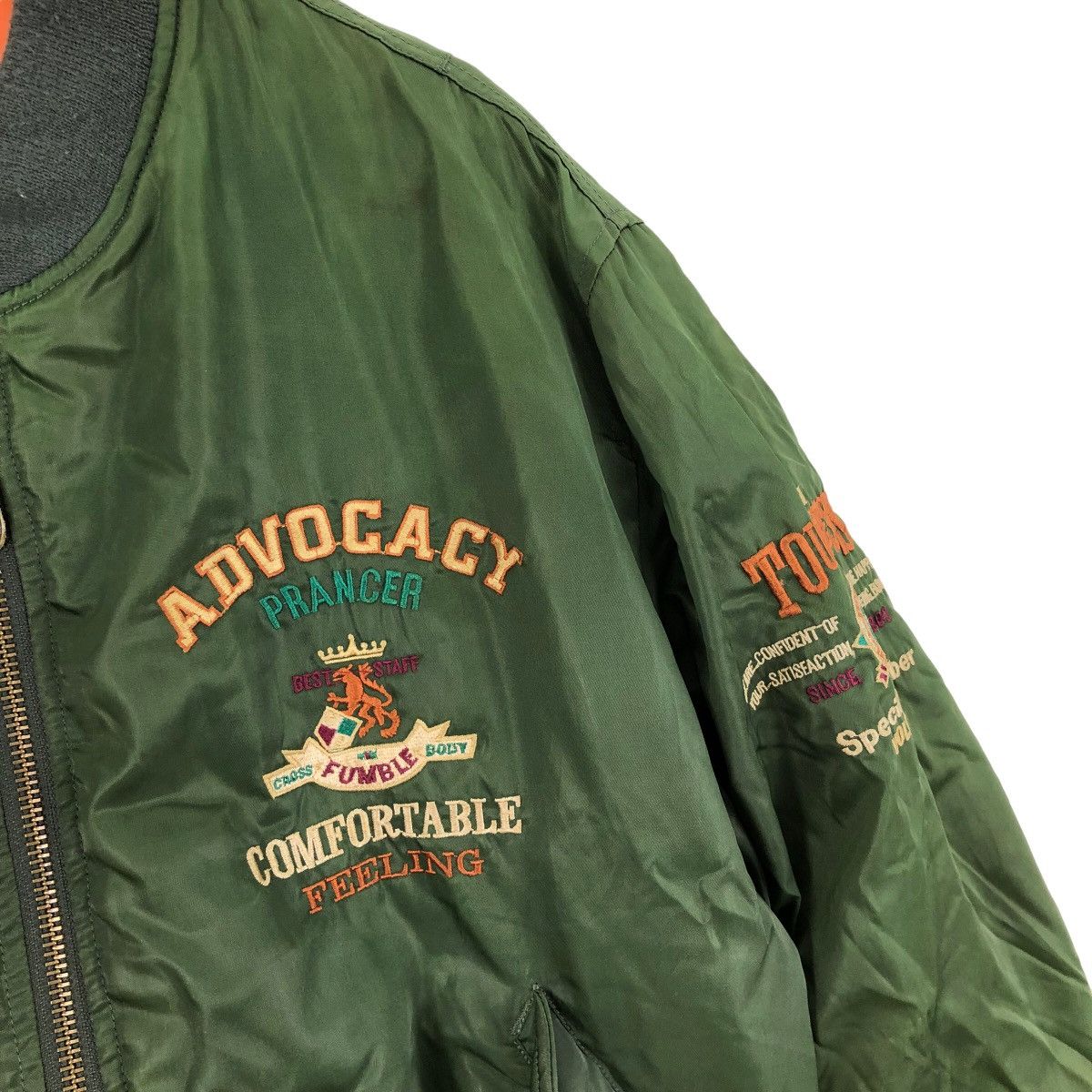Vintage Vintage 90s DADGE Design Bomber Jacket Big Logo Embroidered Size US L / EU 52-54 / 3 - 4 Thumbnail