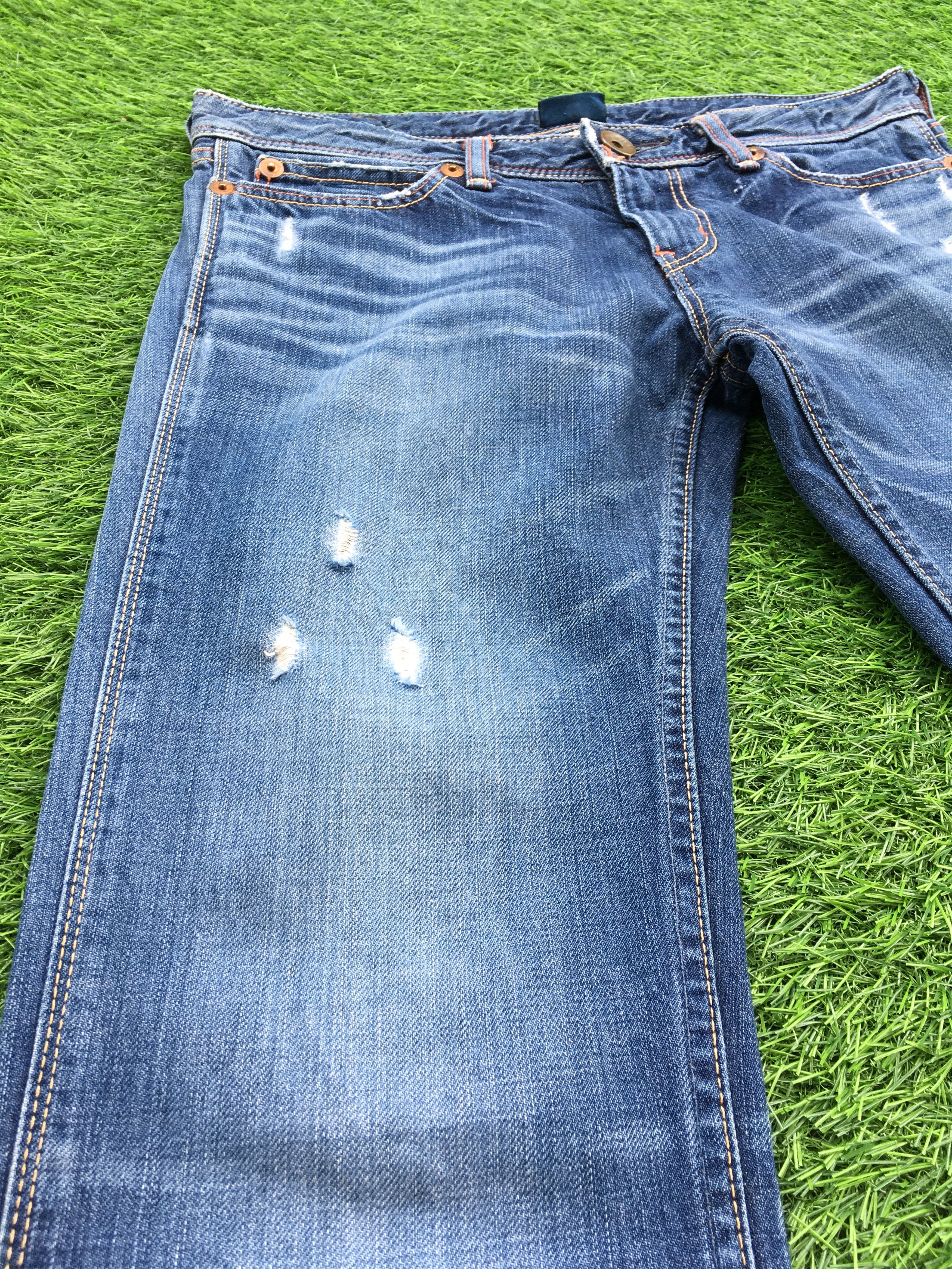 Japanese Brand Low Rise Distressed Bootcut Jeans D-1232 Size 28" / US 6 / IT 42 - 6 Thumbnail
