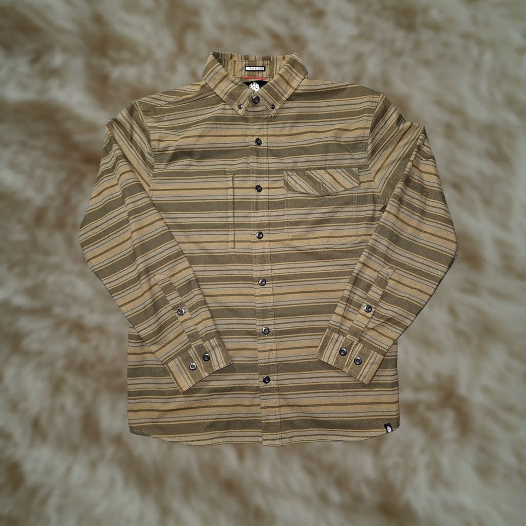 Vintage VINTAGE Alaskan Hardgear Shirt Mens Large Brown Stripe Duluth Untucked Outdoor Size US L / EU 52-54 / 3 - 1 Thumbnail