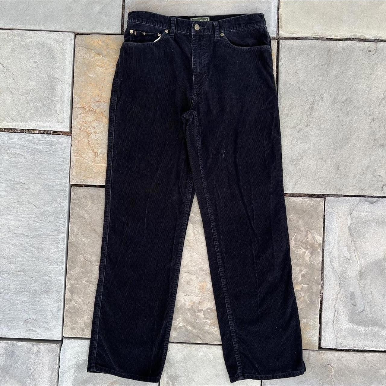 Eddie Bauer Black Corduroy Riveted Jeans Size US 33 - 1 Thumbnail