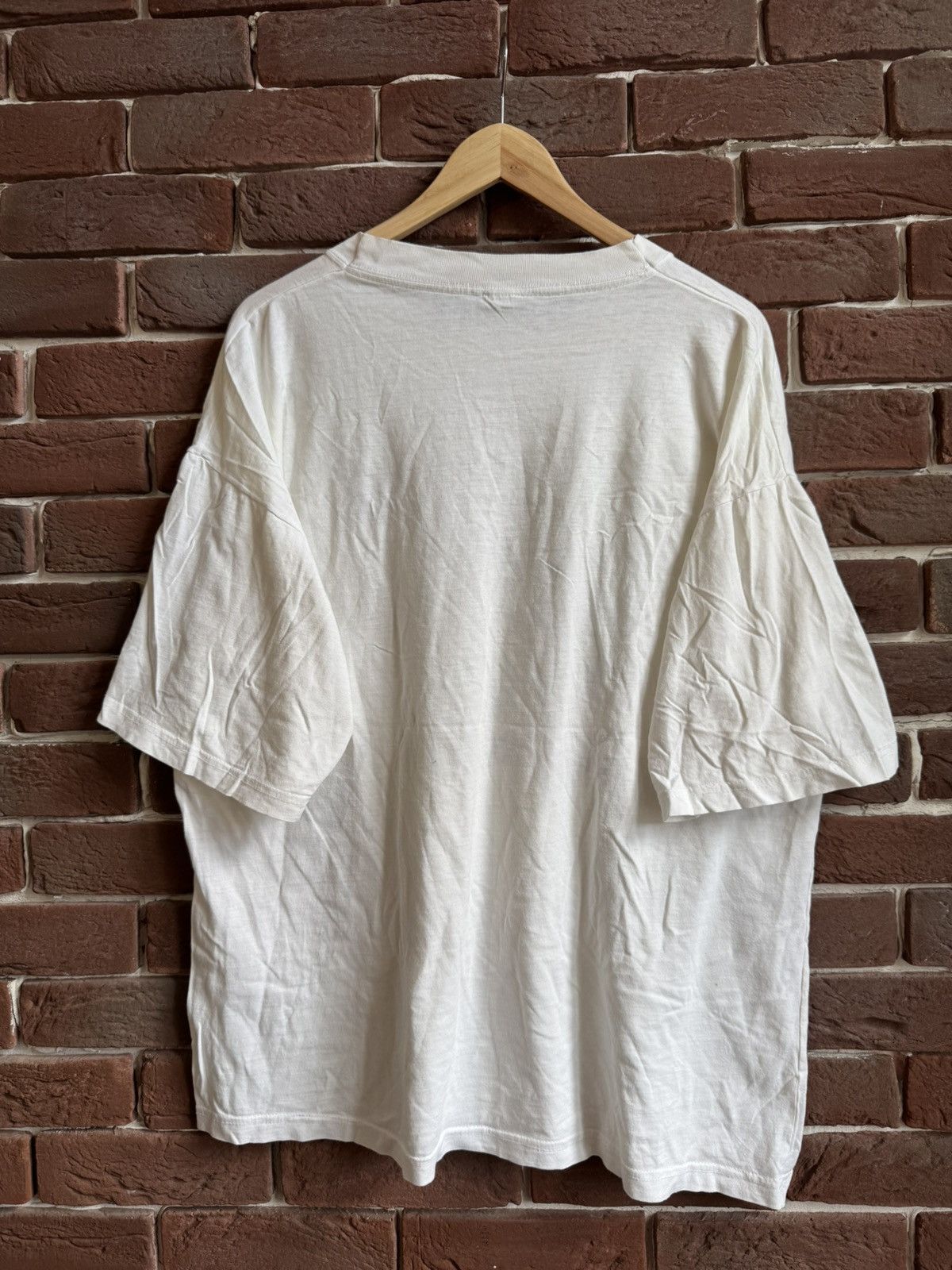 Vintage 90s Chicago Bears T Shirt NFL XL white newspaper