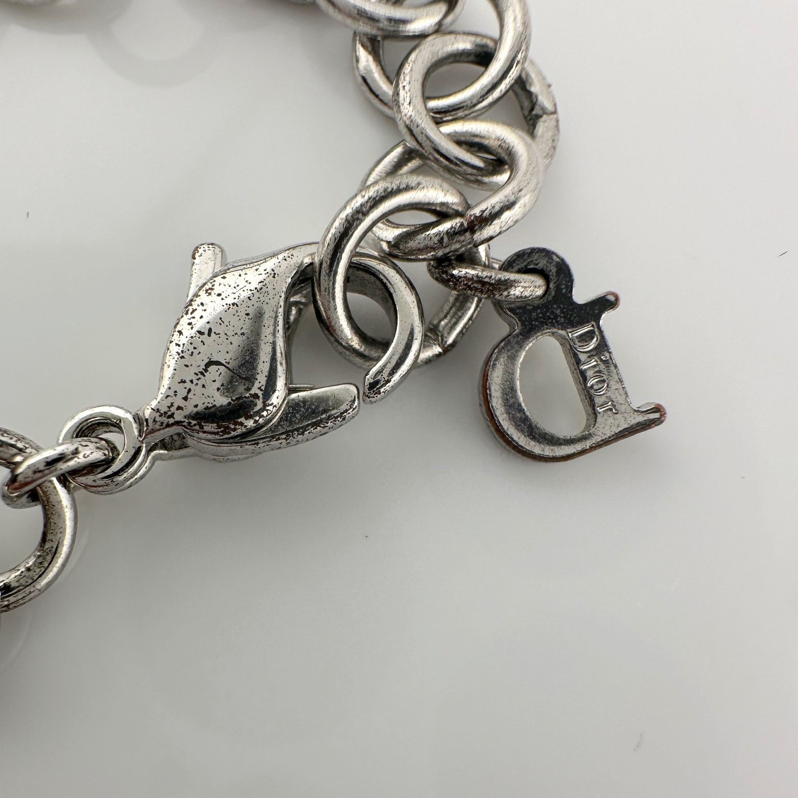 Dior Christian Dior Silver Hear and Key Charm Bracelet Size ONE SIZE - 12 Thumbnail