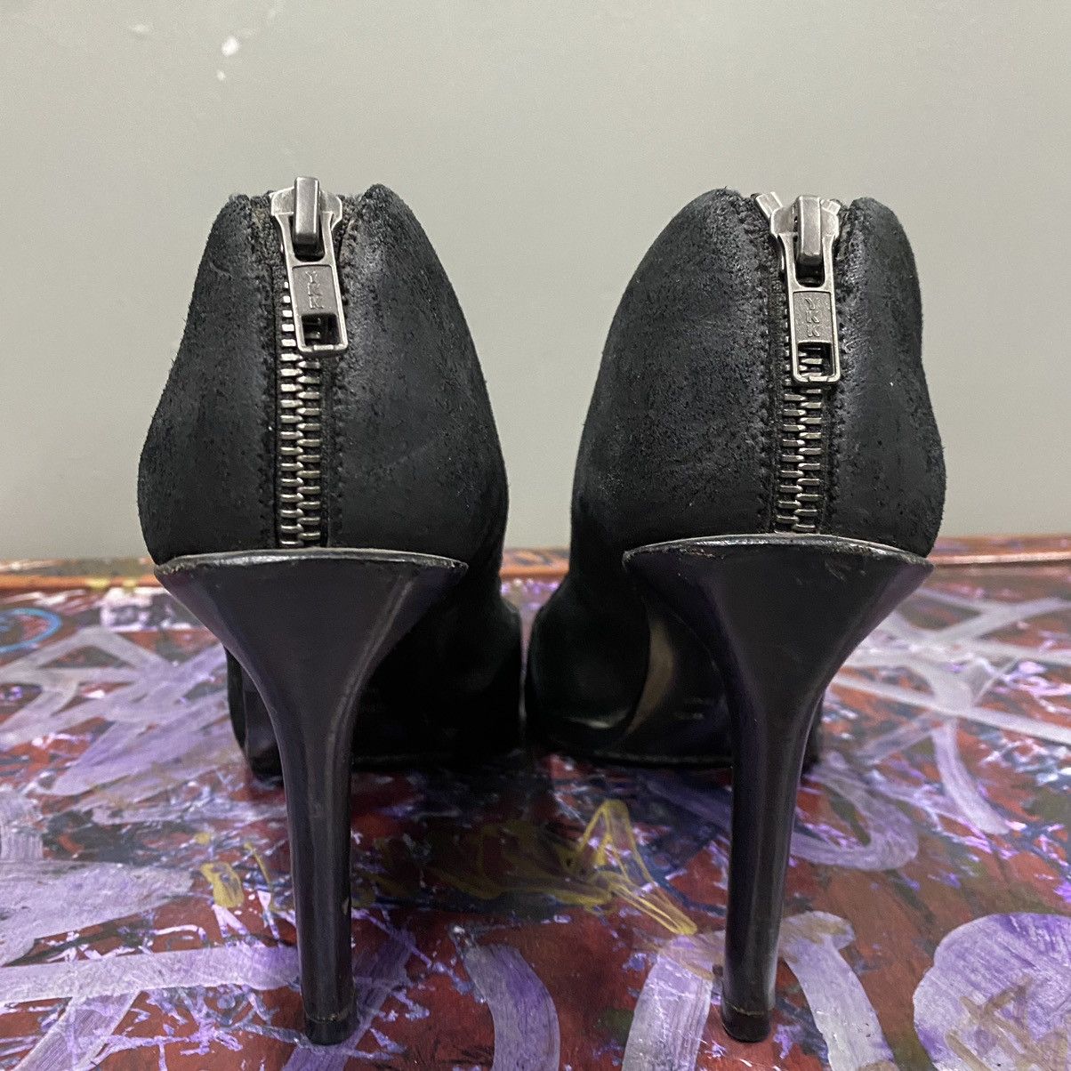 Helmut Lang Archive helmut lang suede metal accent stiletto heels Size US 5.5 / IT 35.5 - 6 Thumbnail