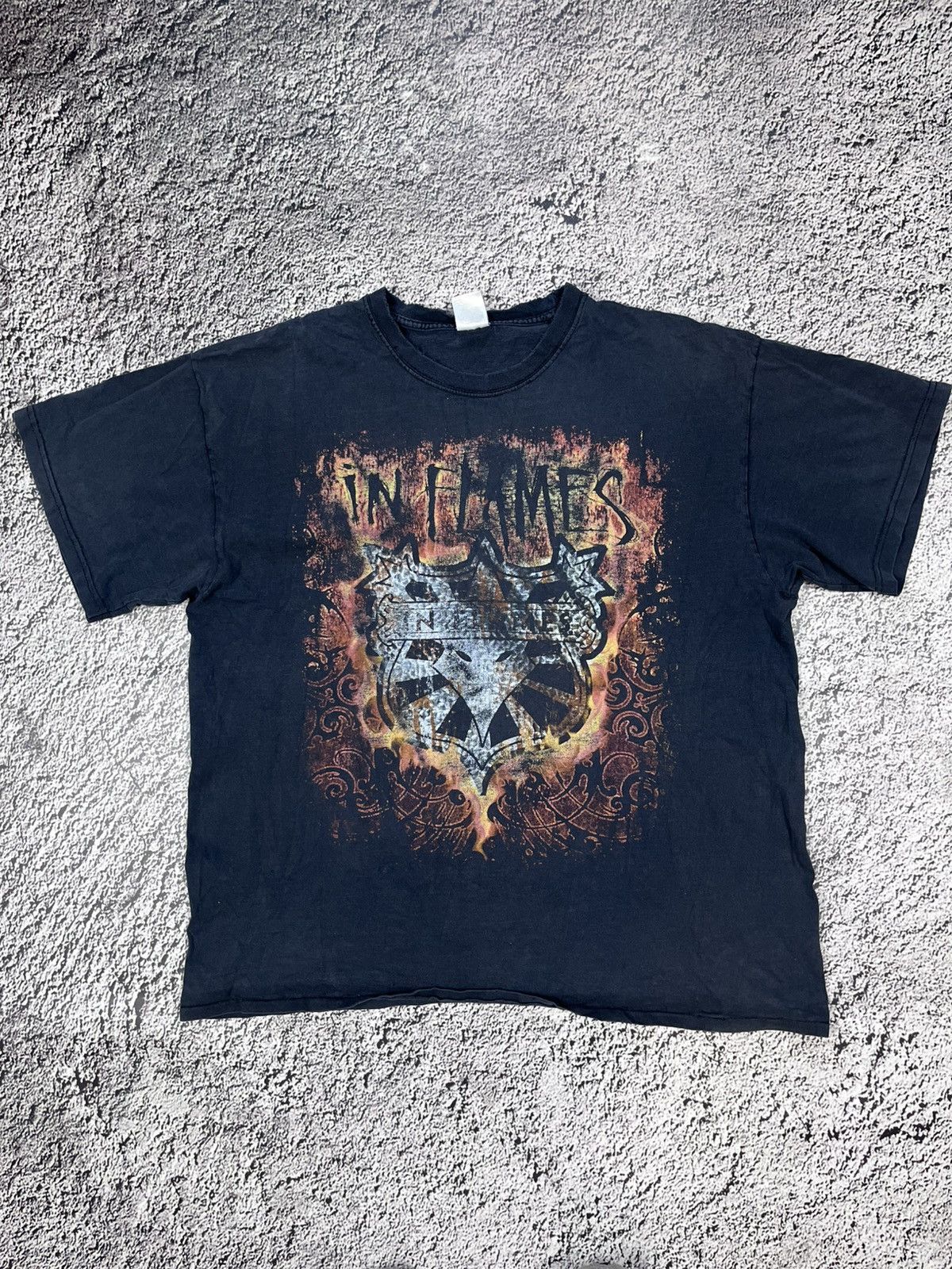 Band Tees In Flames Trashed Vintage Travis Scott Style Band Tee Size US XL / EU 56 / 4 - 1 Thumbnail