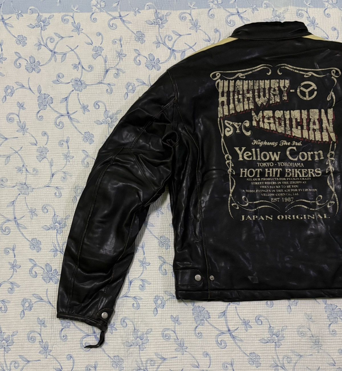 YELLOW CORN Yellow Corn Leather Jacket Highway Size US XL / EU 56 / 4 - 11 Thumbnail